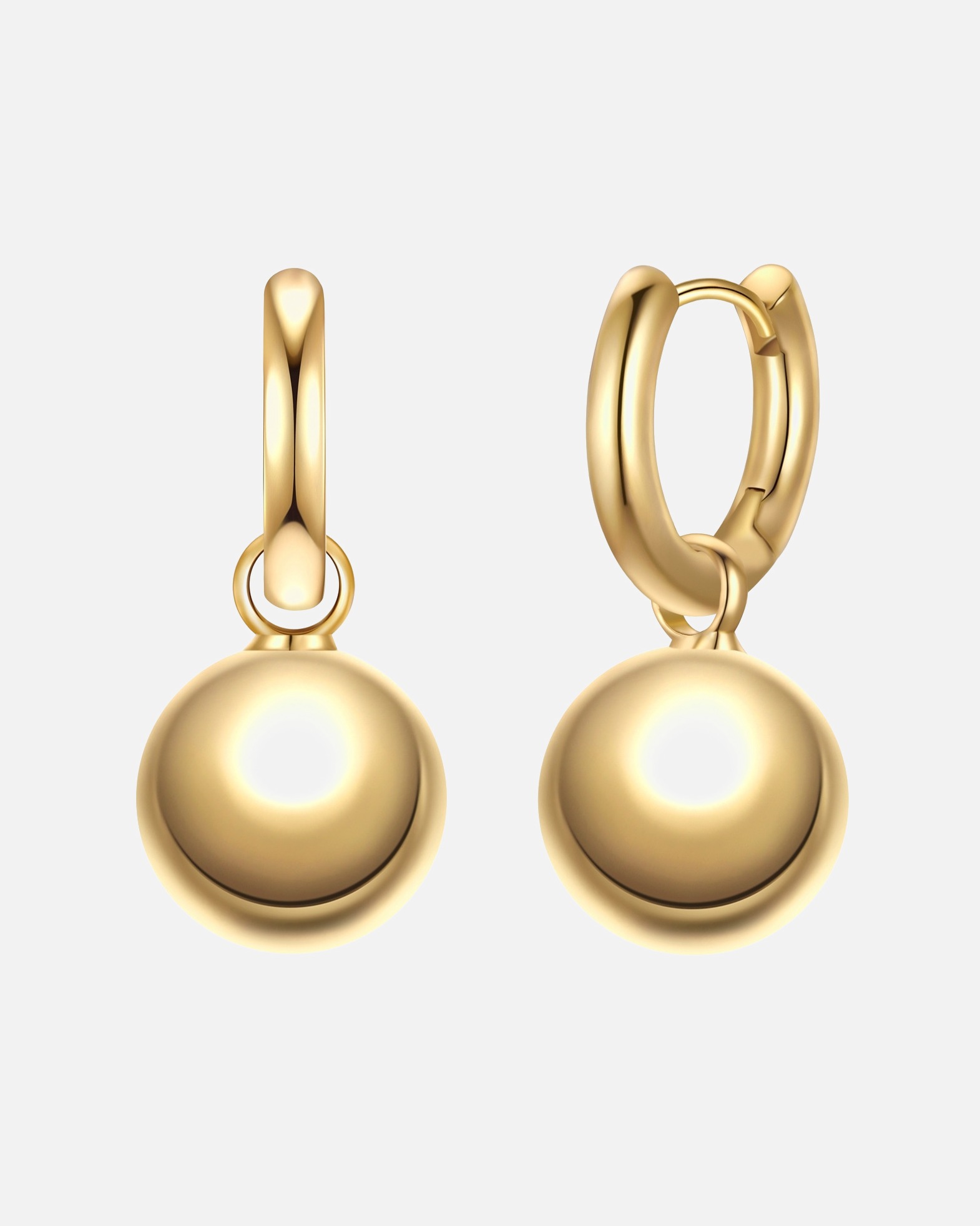 Creolen für Weiblich Yokoamii Creolen aus Metall-Legierung in Gelbgold 26,9 mm