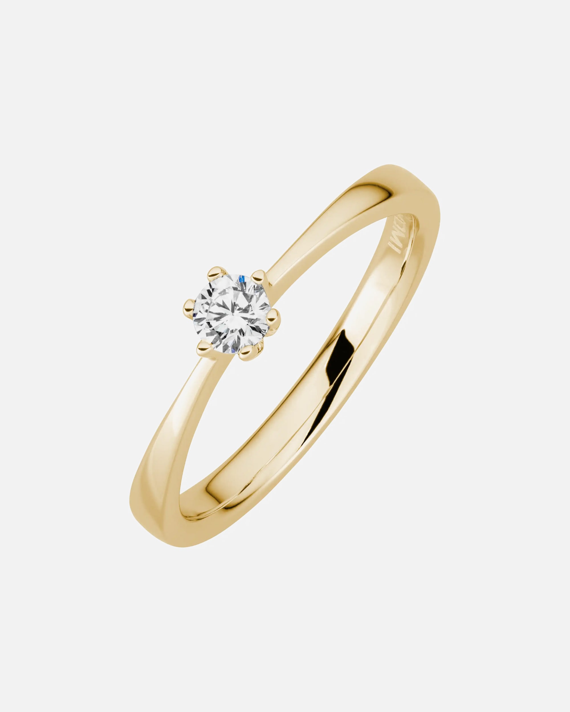 Ring für Weiblich Lyomi Default Brand Line Ring 585/- Gold Diamant Lab Grown weiß 0,20ct. 060 (19,1)