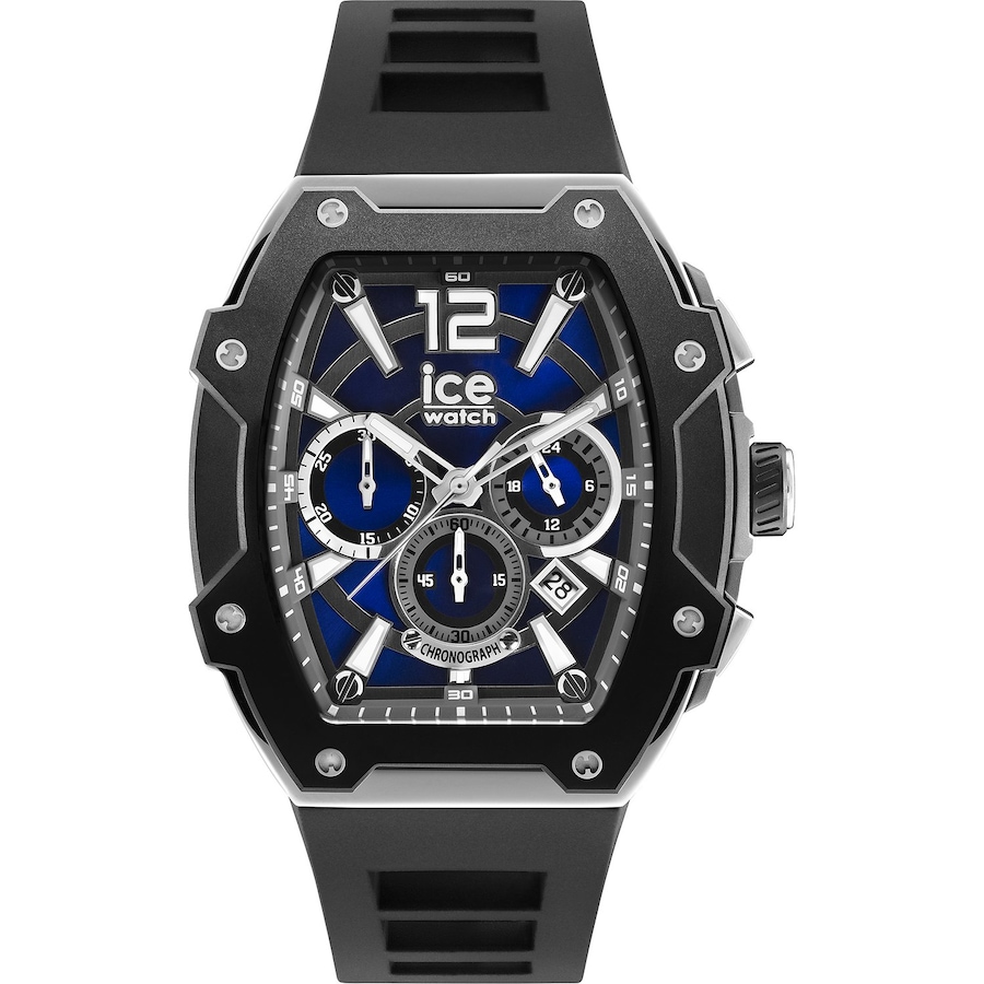 Ice Watch Chronograph Edelstahl blau, schwarz Herren