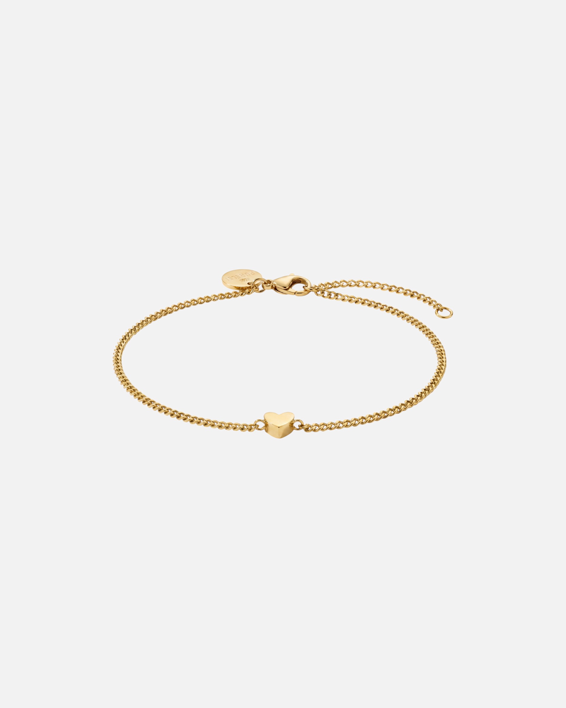 Fußschmuck für Unisex Purelei Tiny Heart Fußkettchen 100% Edelstahl Gold