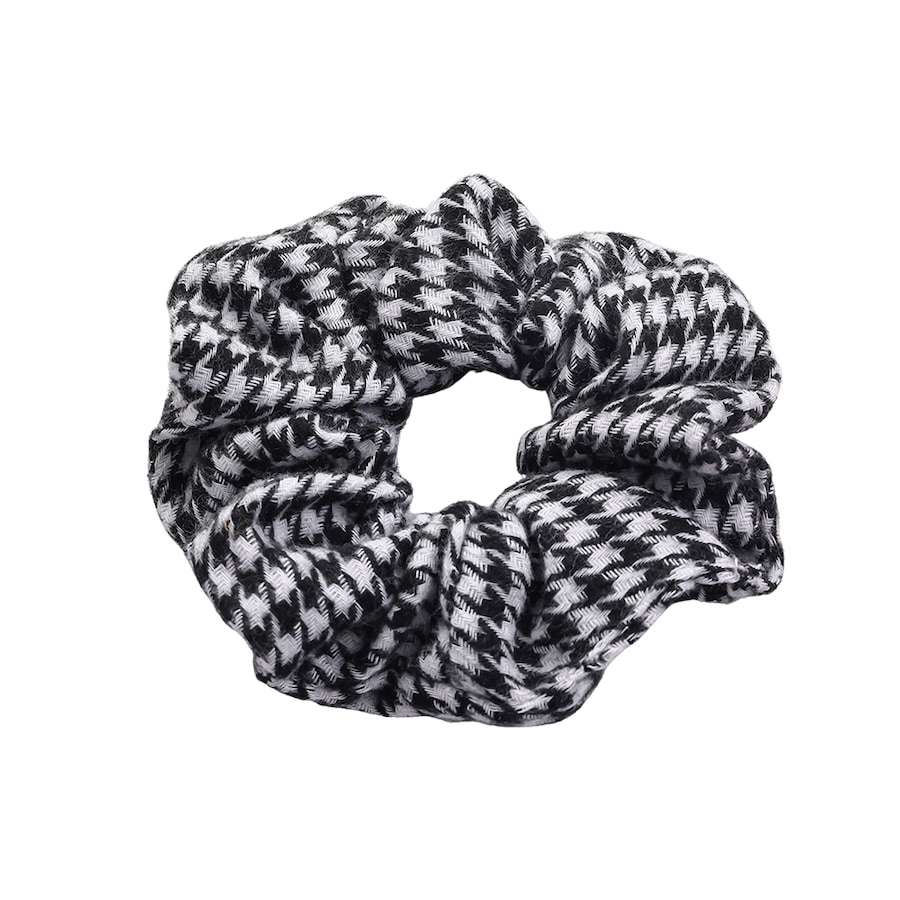 SOHO Pepita Scrunchie Schwarz Grau Damen