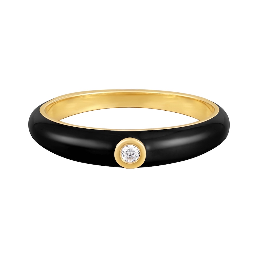 Glanzstücke München Ring aus Sterling Silber in gelbgold mit Zirkonia 54 Damen