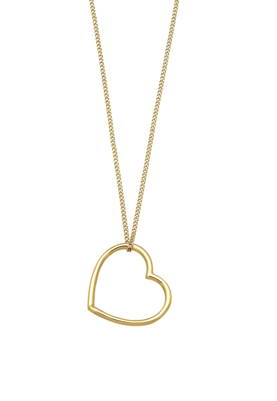 Elli PREMIUM Anhänger Herz 375 Gelbgold 45 Damen