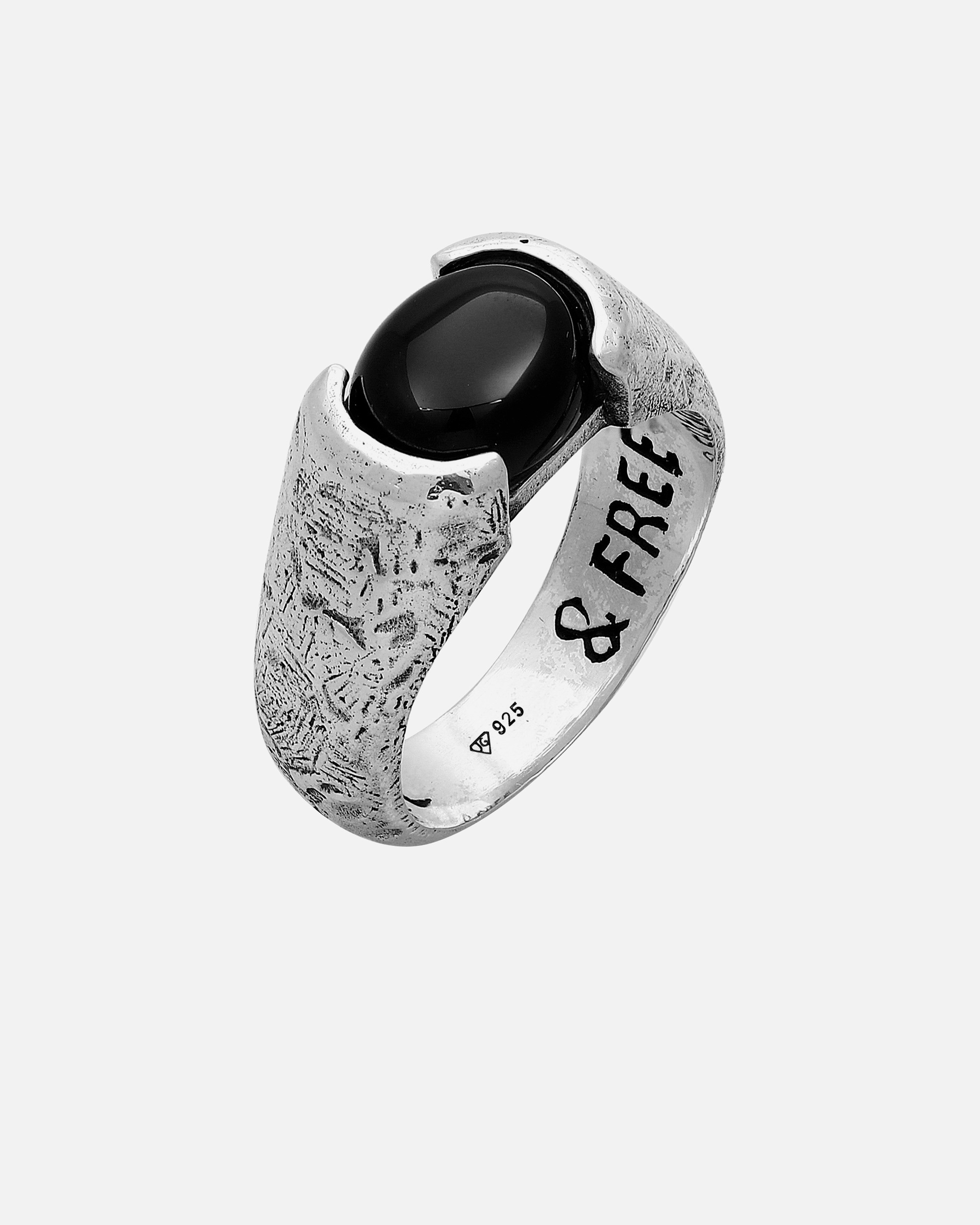 Ring für Männlich Haze & Glory Default Brand Line Liberty - Schwarzer Onyx 925 Silber 64