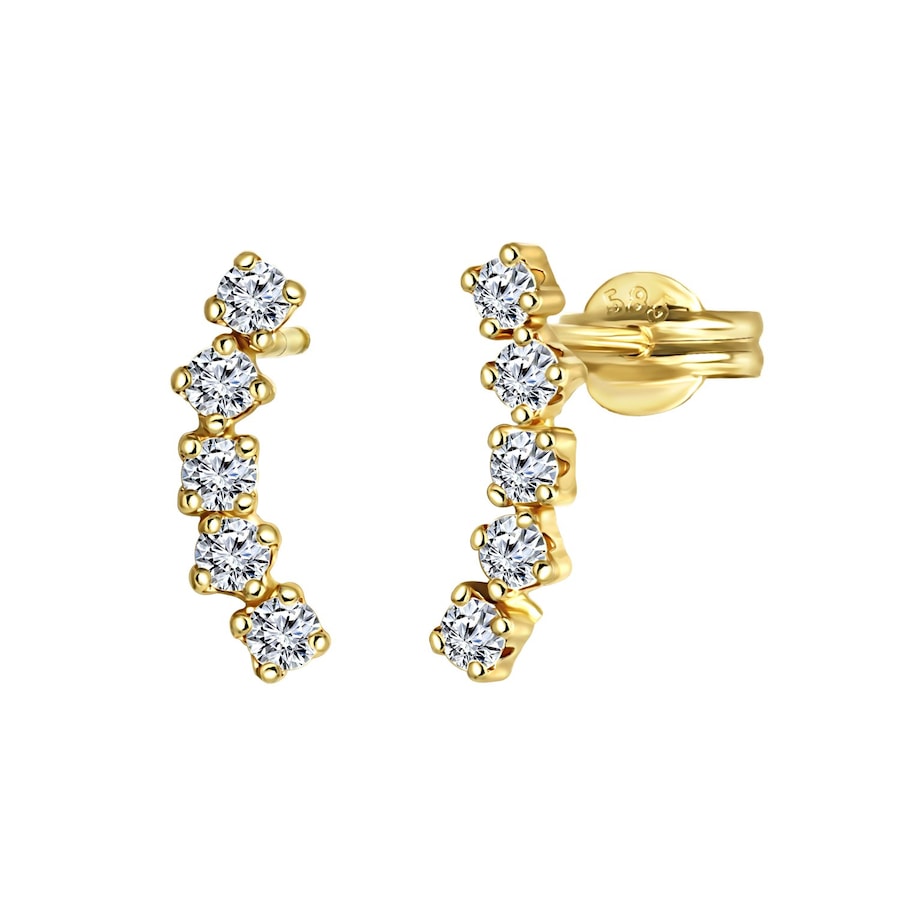 Lucardi Ohrringe 585 Gold - goldfarbig Damen