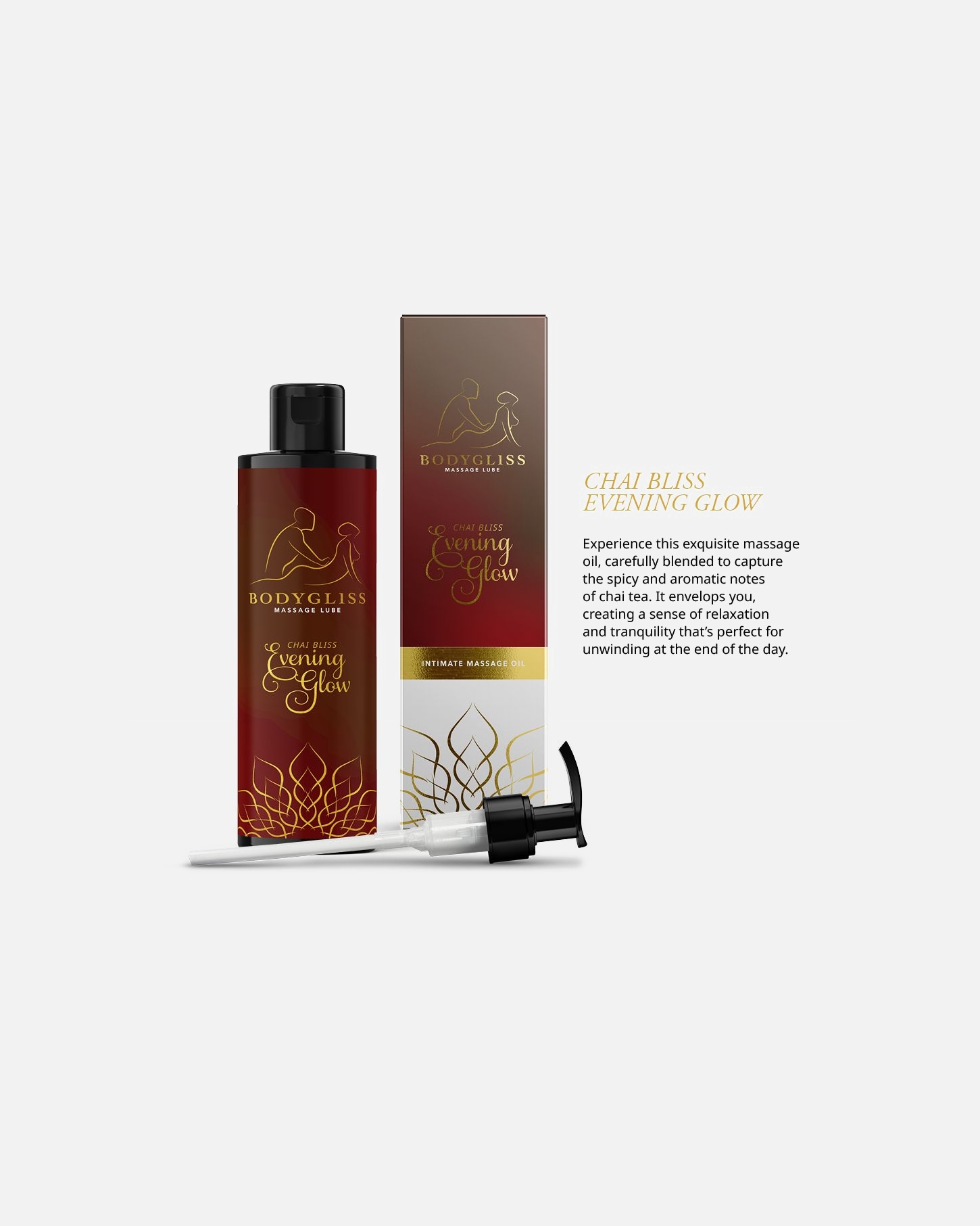 Körperöl für Unisex BodyGliss Massageöl und Gleitmittel - Chai Bliss 1 Stück