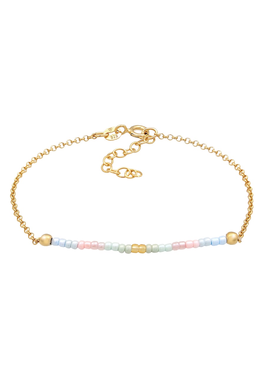 Elli Beads Kugeln Pastell 925 Silber goldfarben Damen