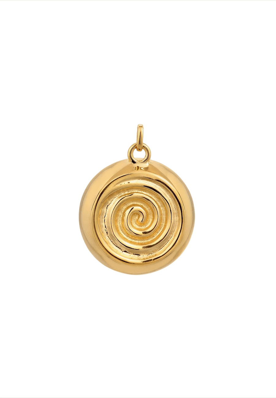 Stilnest Hypnotic Spirale 925 Sterling Silber goldfarben Damen