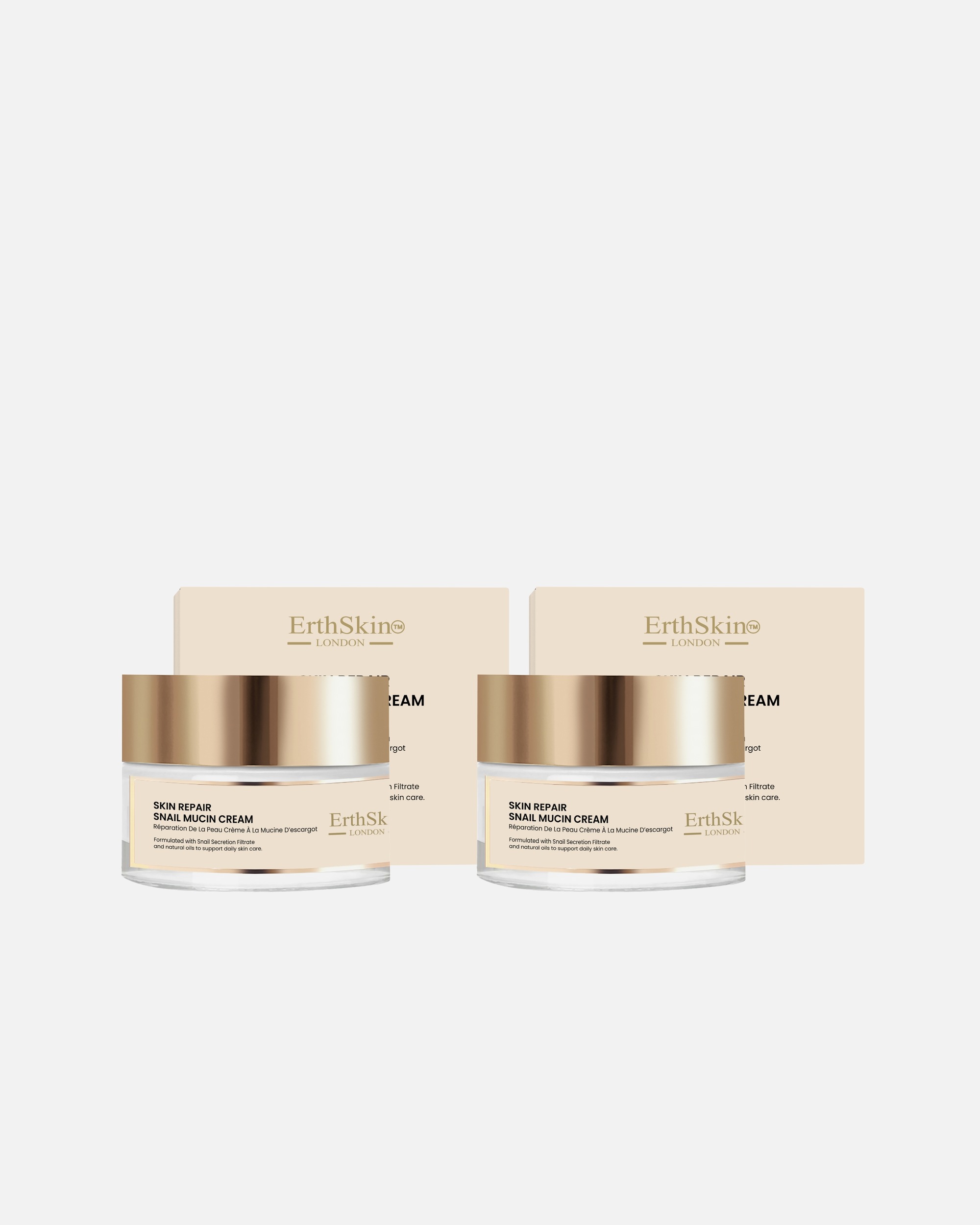 für Unisex ErthSkin London 2x Schneckencreme zur Hautreparatur 1 Stück
