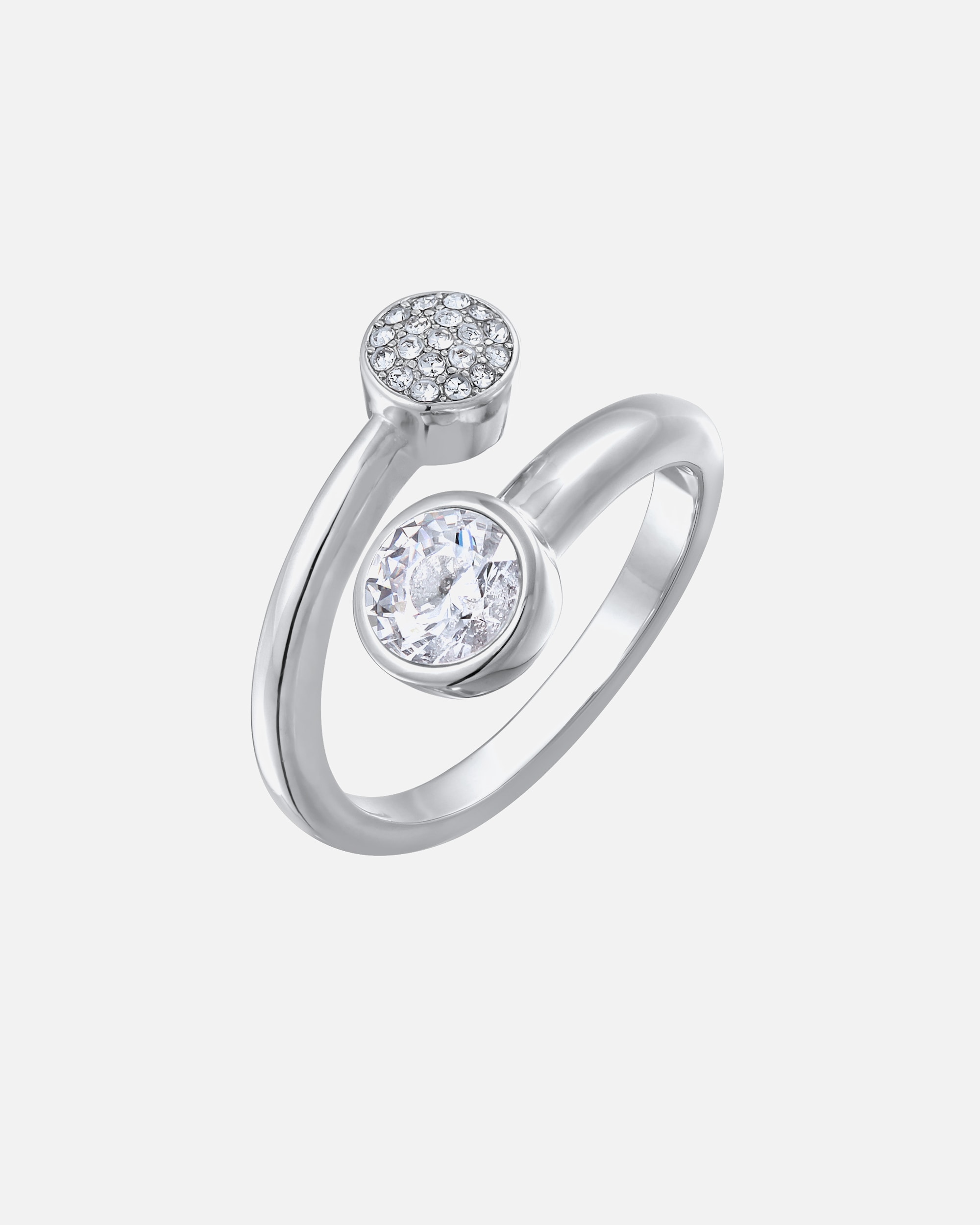 Ring für Weiblich Elli Elli Ring Wickelring Kristalle Farbe Silber für Damen 58