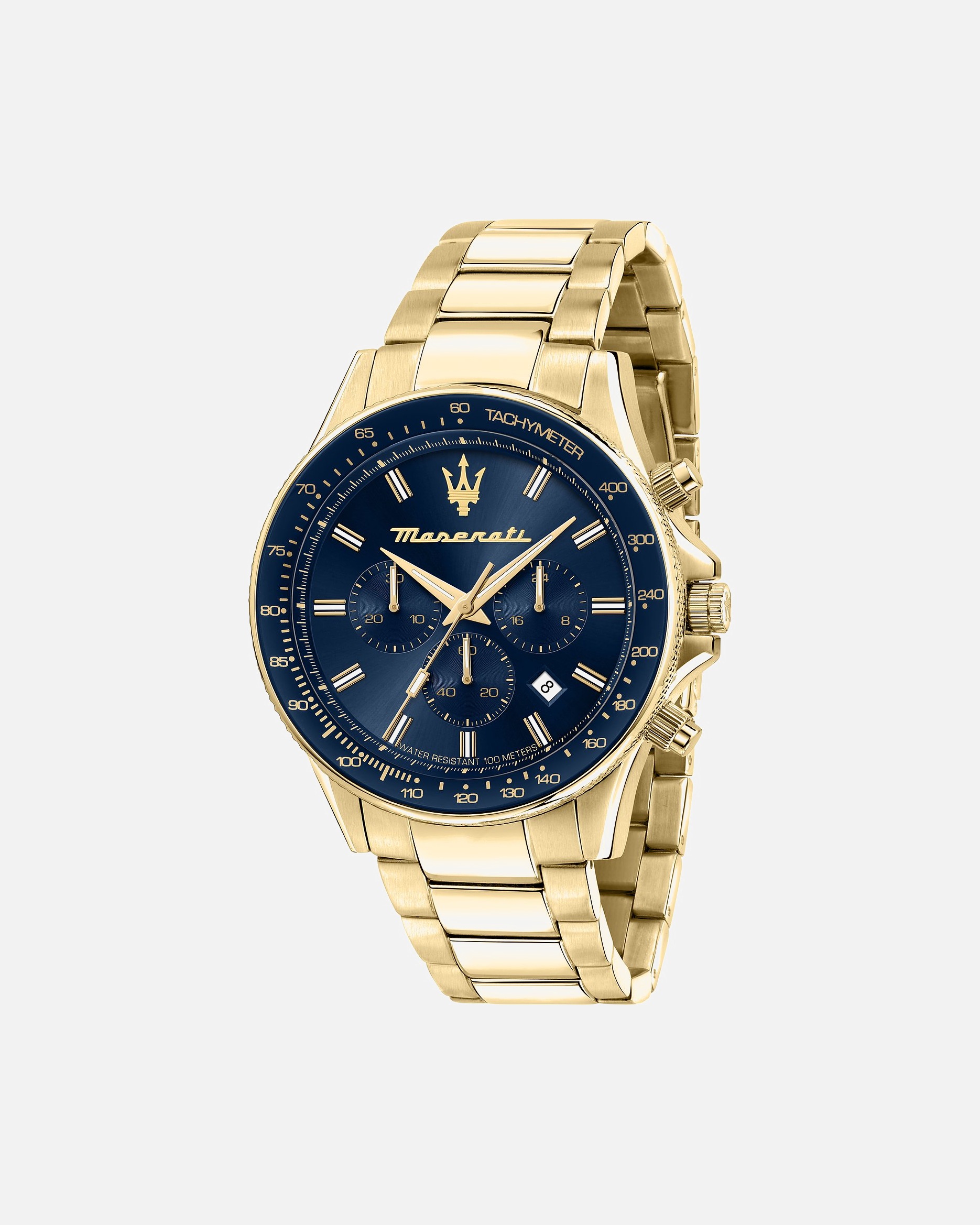 Uhr für Männlich Maserati Chronograph blau, gold