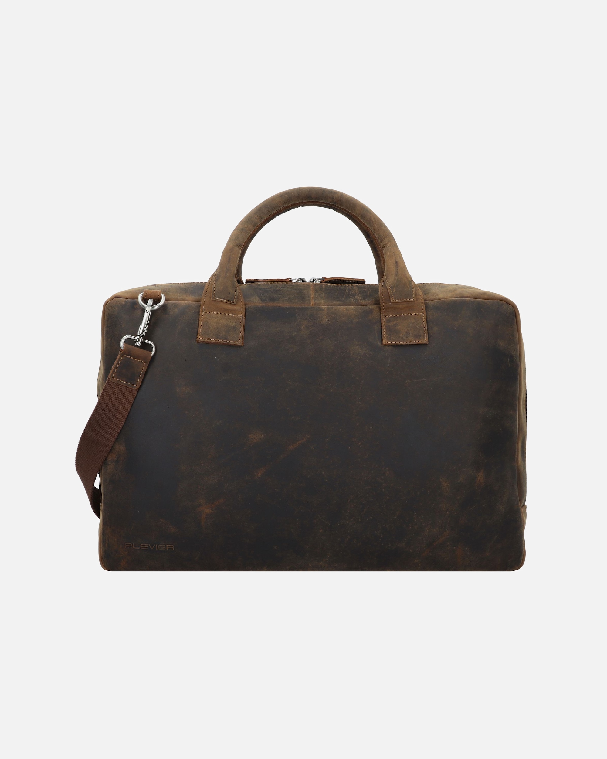 Laptoptasche für Männlich Plevier Retro Adler Aktentasche Leder 42 cm Laptopfach dunkelbraun