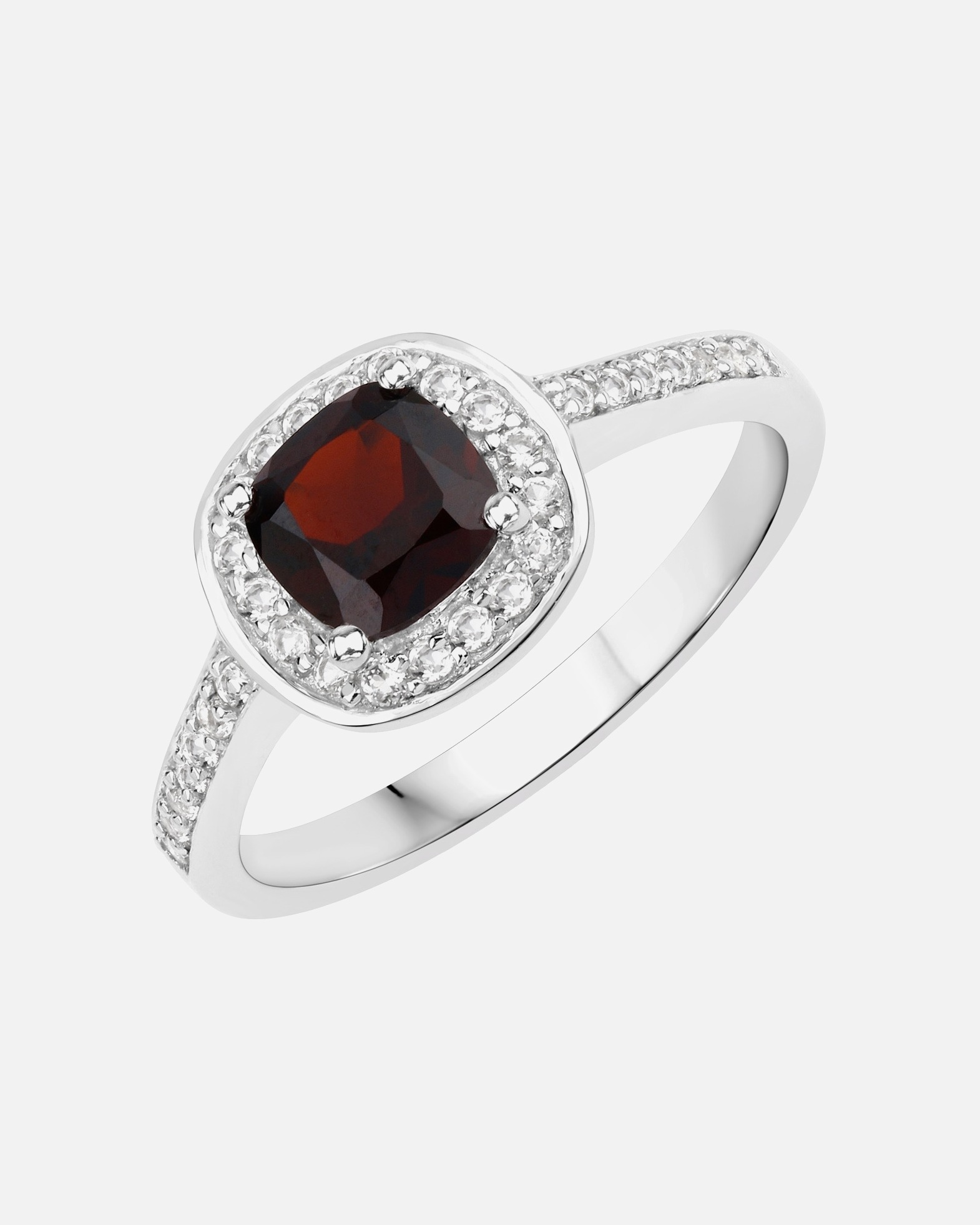 Ring für Weiblich Rafaela Donata Ring Sterling Silber Granat in Silber 56