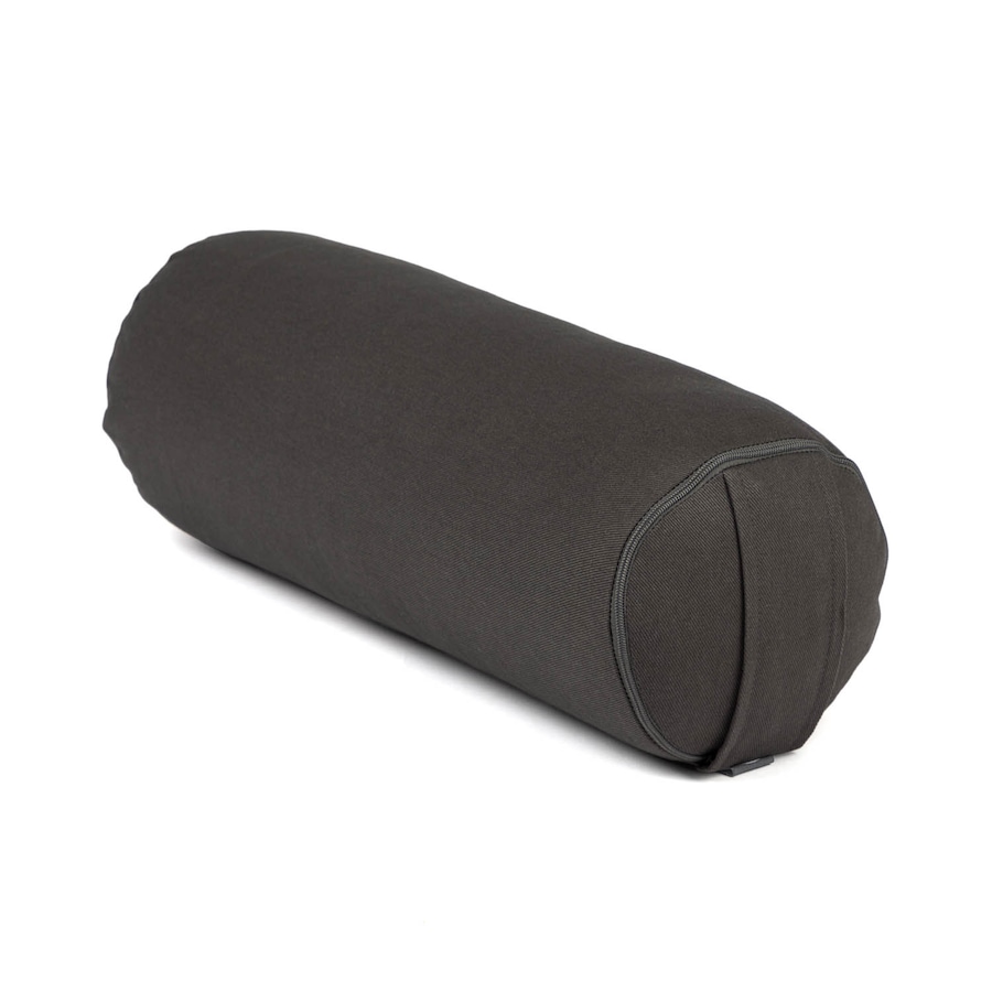 bodhi Yoga Mini-Bolster (rund), Nackenrolle, ECO, Buchweizenschalen anthrazit