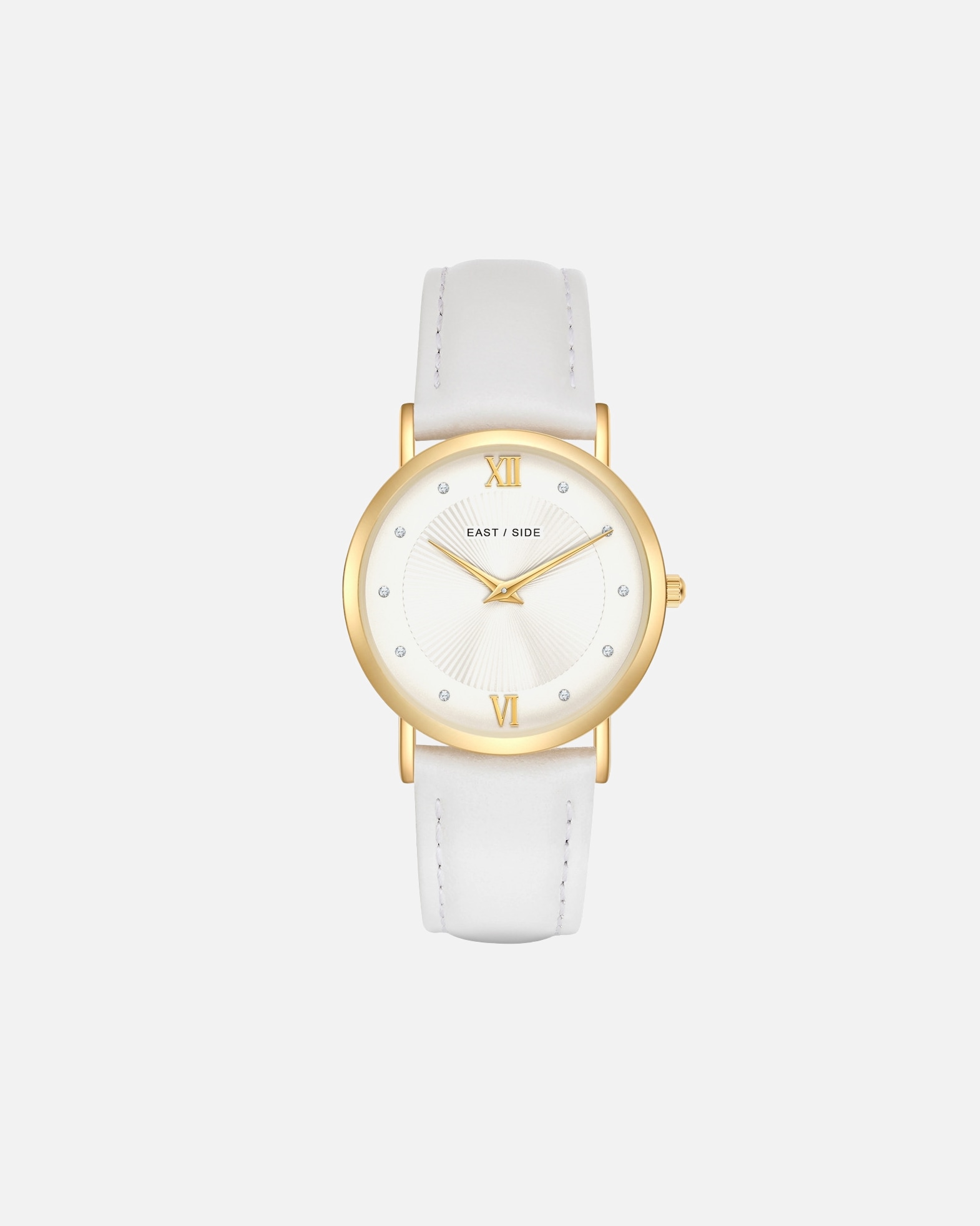 Uhr für Weiblich Eastside Uhr aus Echtleder in Weiß 33,0 mm