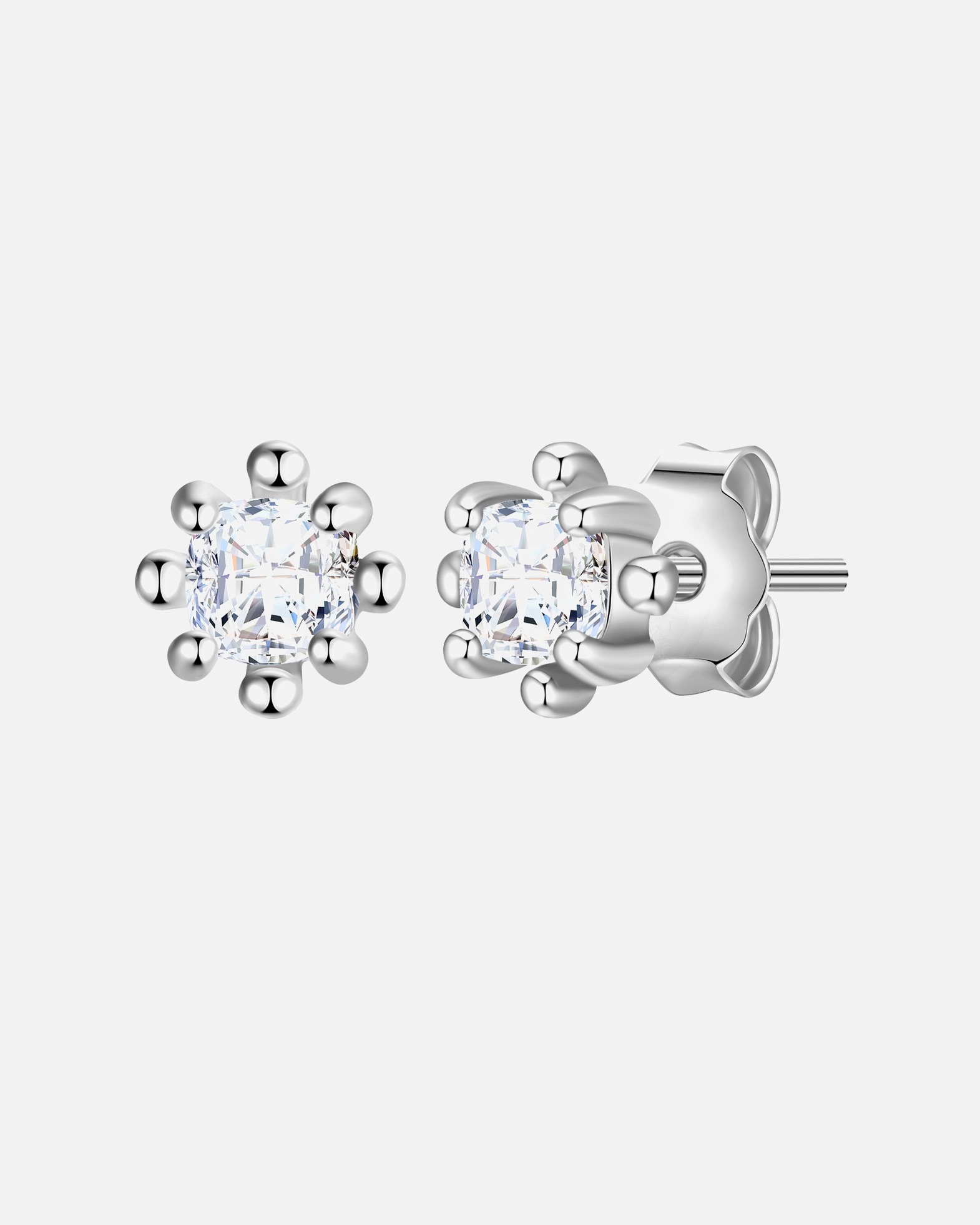 Ohrringe für Weiblich Glanzstücke München Ohrstecker aus Sterling Silber in Silber mit Zirkonia 5,1 mm