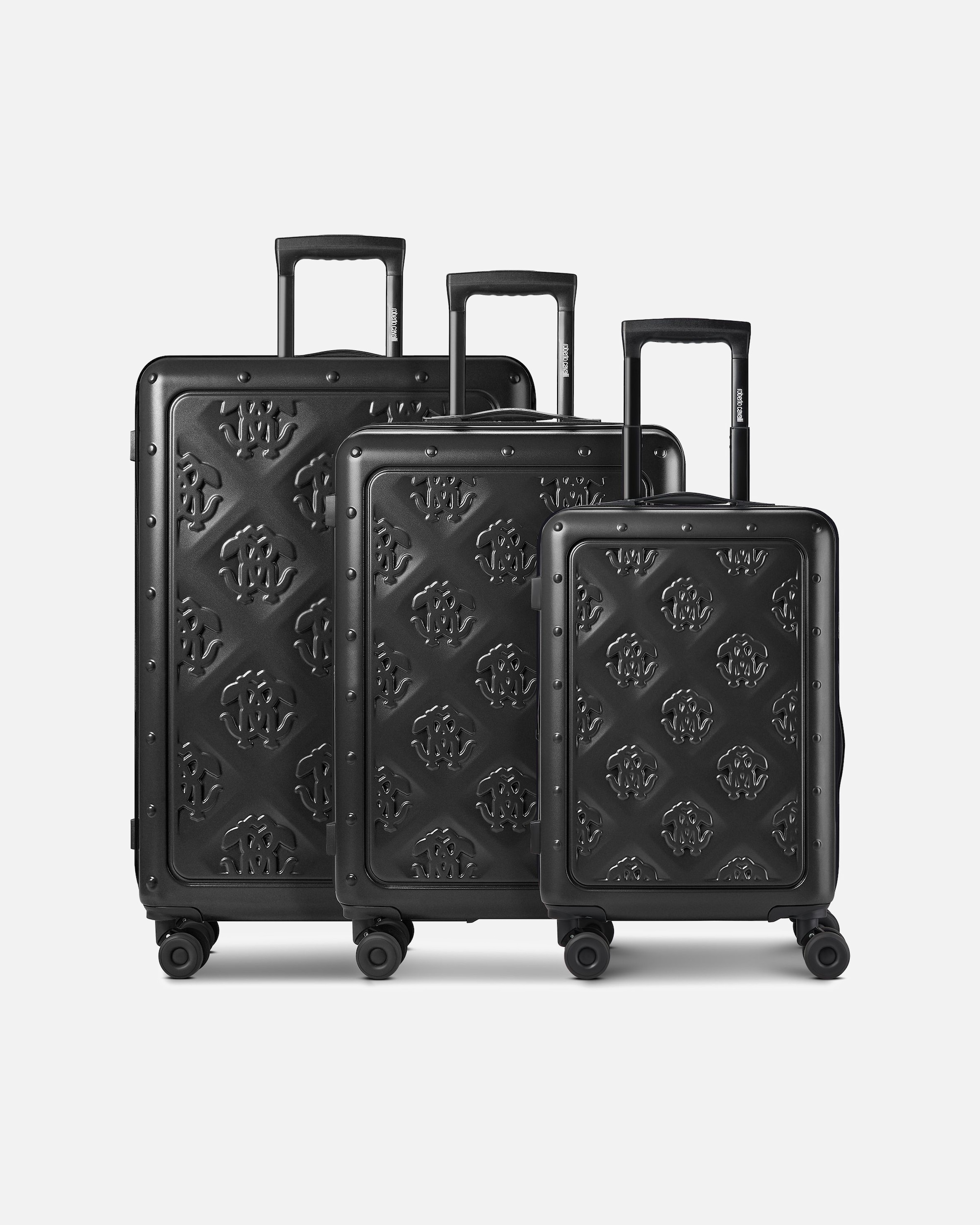 Koffer für Männlich Roberto Cavalli Florence 4 Rollen Kofferset 3-teilig mit Dehnfalte black