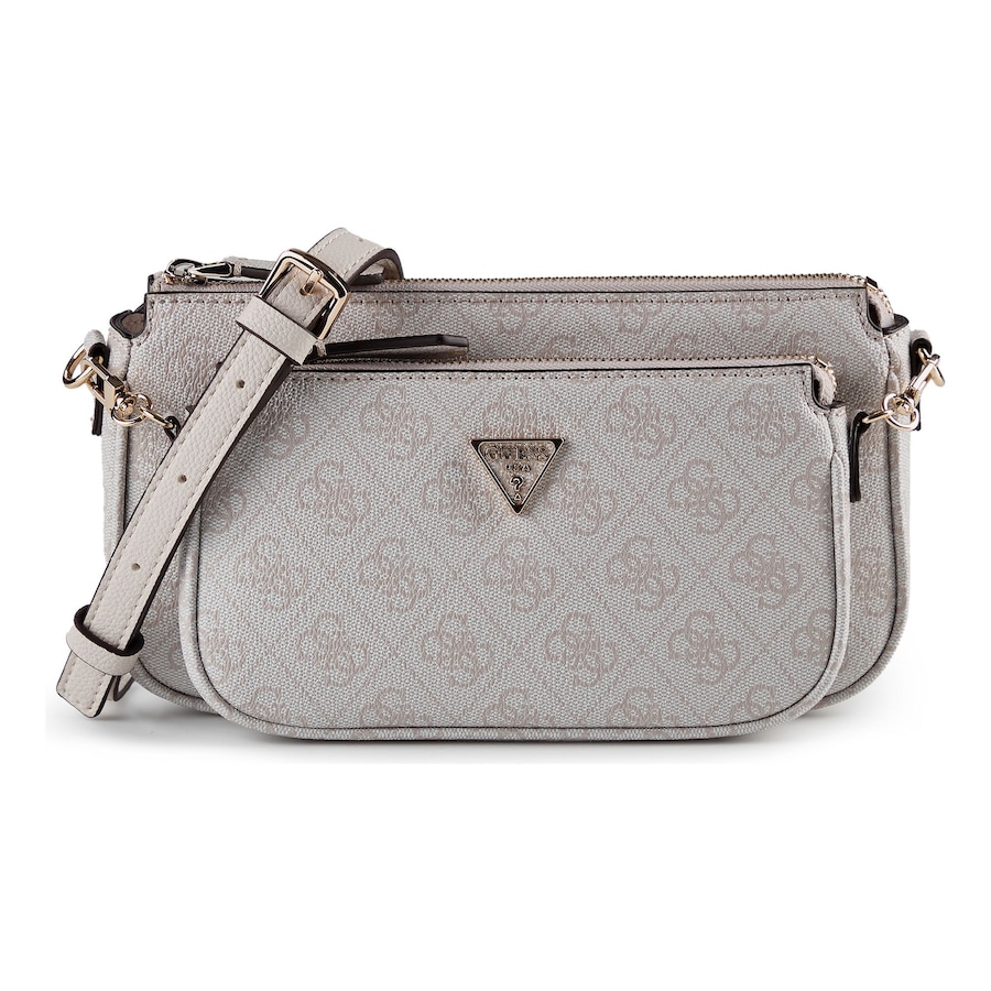 Guess Umhängetasche Noelle II Double Pouch CB Logo bone logo Grau Damen