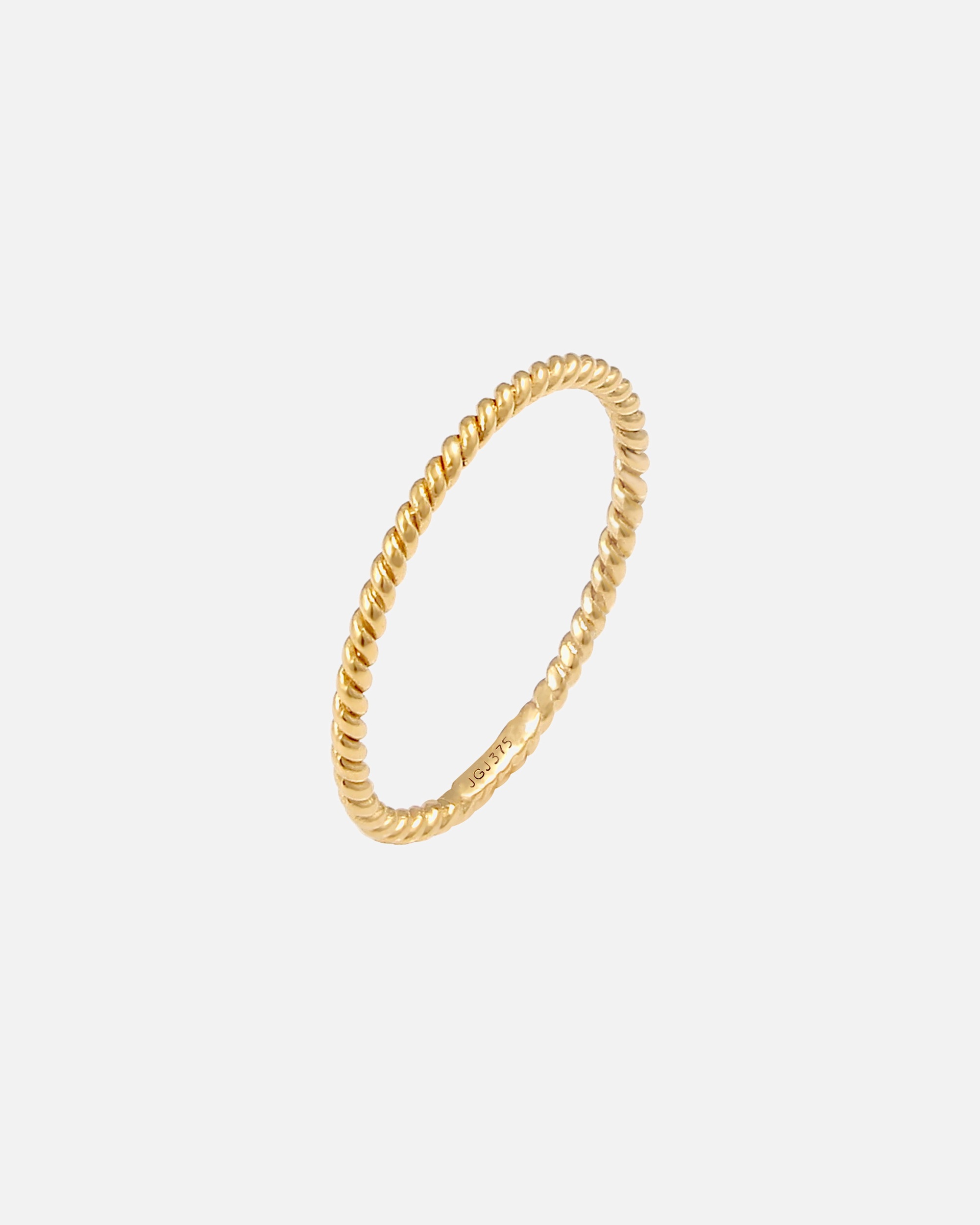 Ring für Weiblich Elli PREMIUM Basic Twisted Gedreht Minimal Look 375 Gelbgold 50