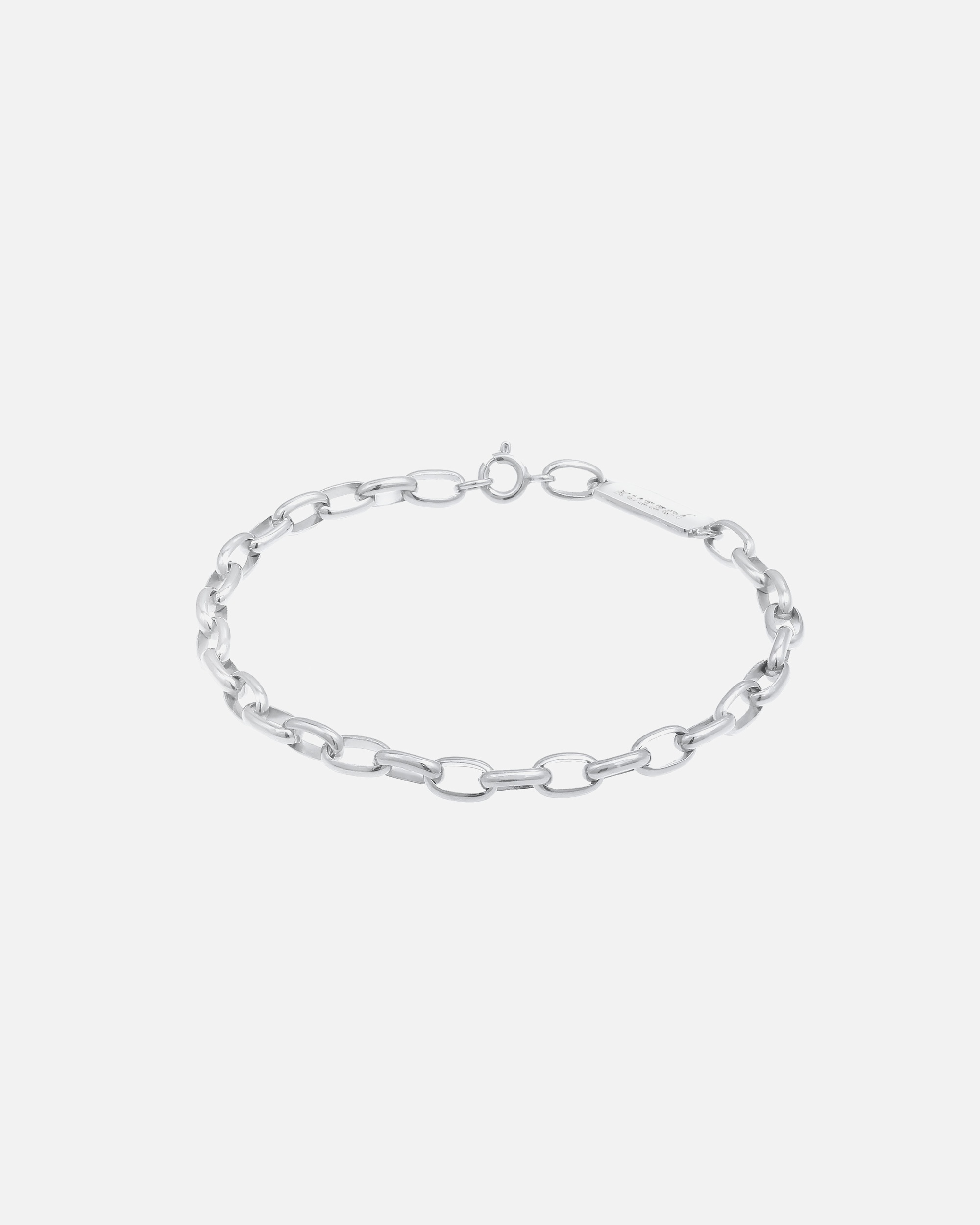 Armband für Männlich KUZZOI Herren Gliederkette Oval Massiv Basic 925 Silber 19