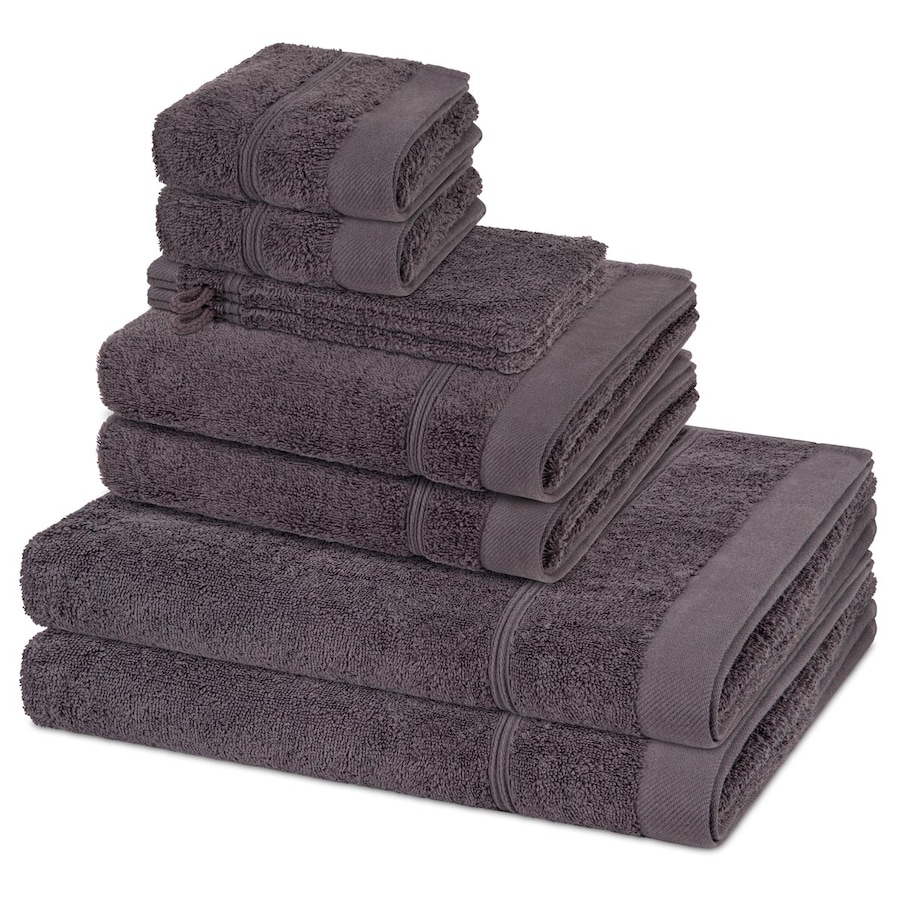 ROSS Handtuch-Set Rubin (8-teilig) Schiefer Schwarz