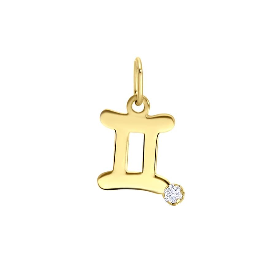 Lucardi Anhänger 9 carat - Steinbock Zwilling Damen