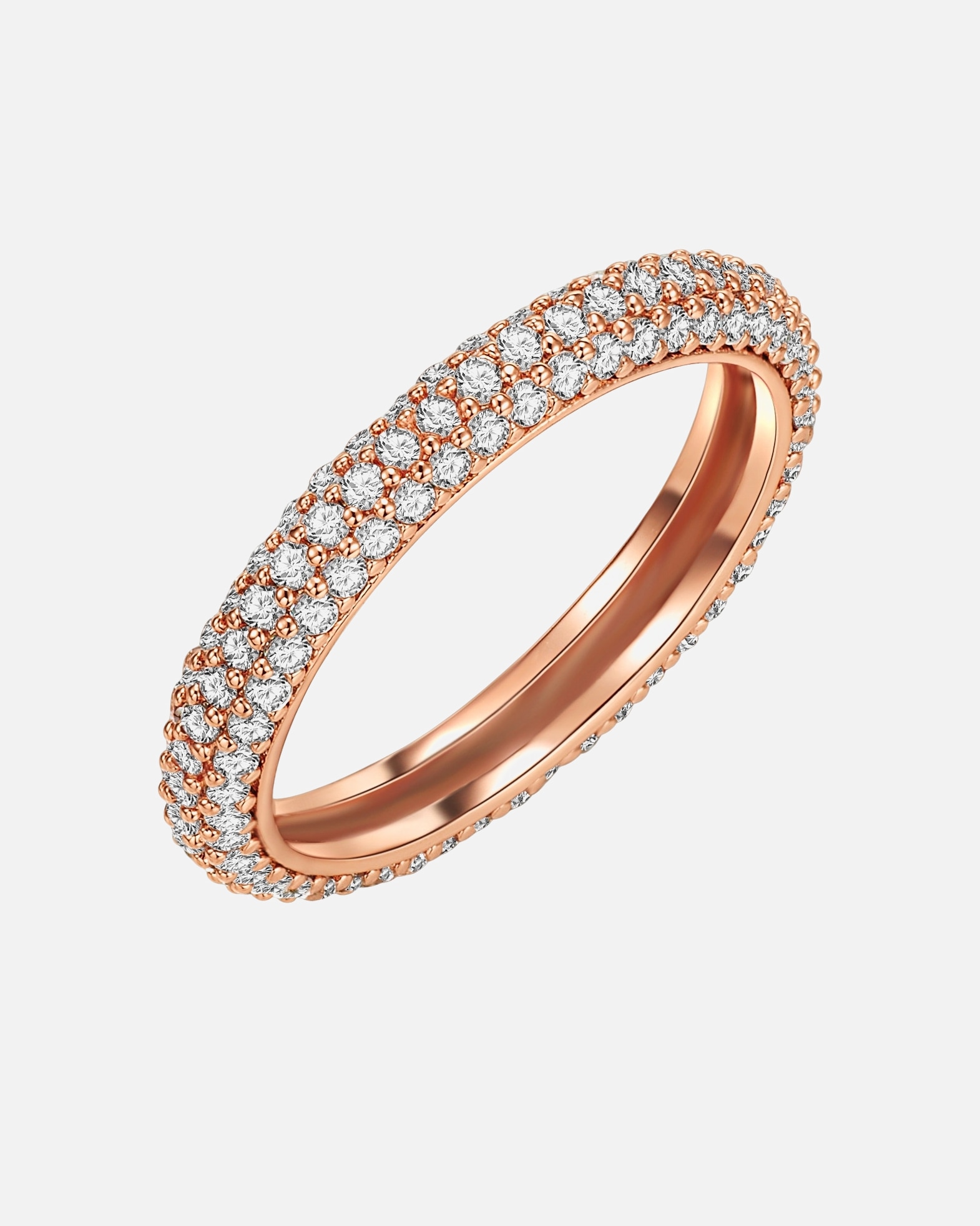 Ring für Weiblich Lulu & Jane Ring Messing Zirkonia in Roségold 52