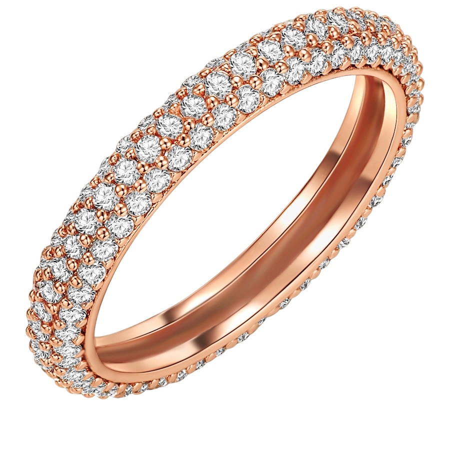 Lulu & Jane Ring Messing Zirkonia in Roségold 52 Damen