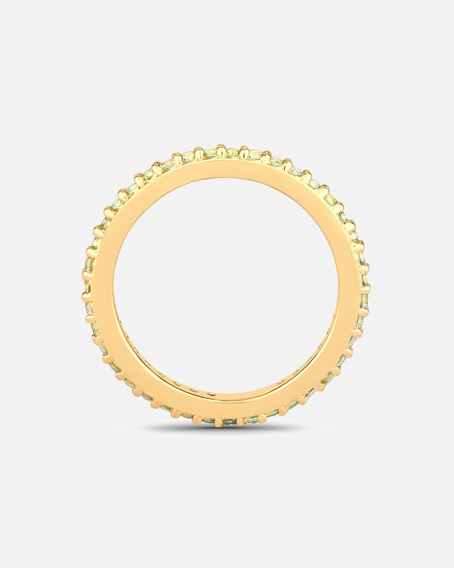 Ring für Weiblich Rafaela Donata Ring aus Sterling Silber in Gelbgold mit Peridot 60