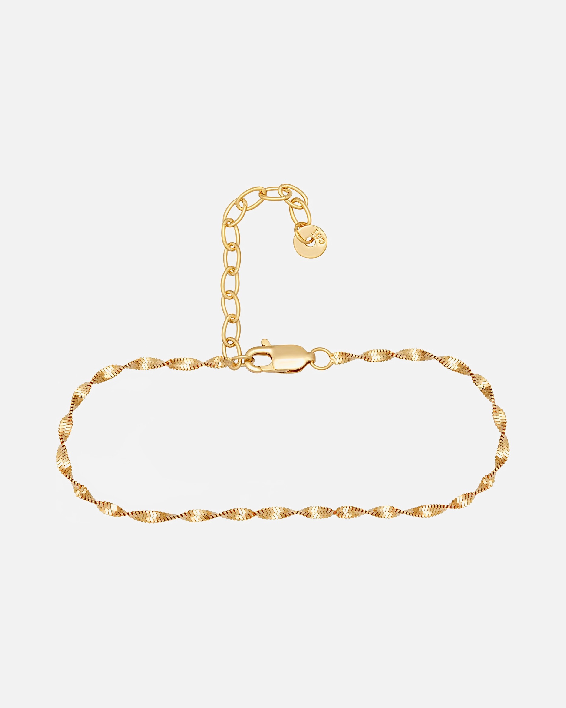 Fußschmuck für Weiblich caï Fußkette 925er Silber gold