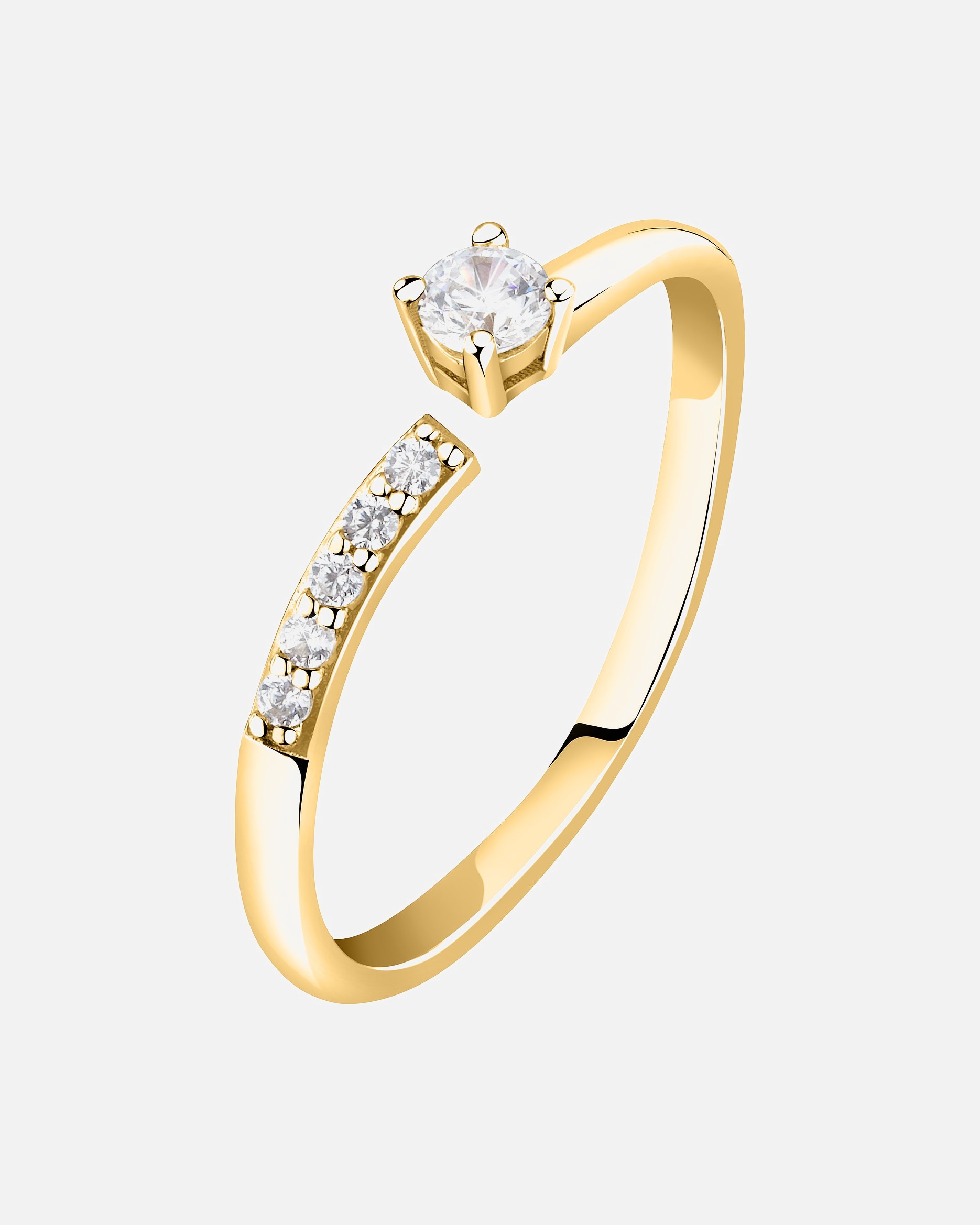 Ring für Weiblich Live Diamond Damenring 375er Gelbgold, recycelt 54