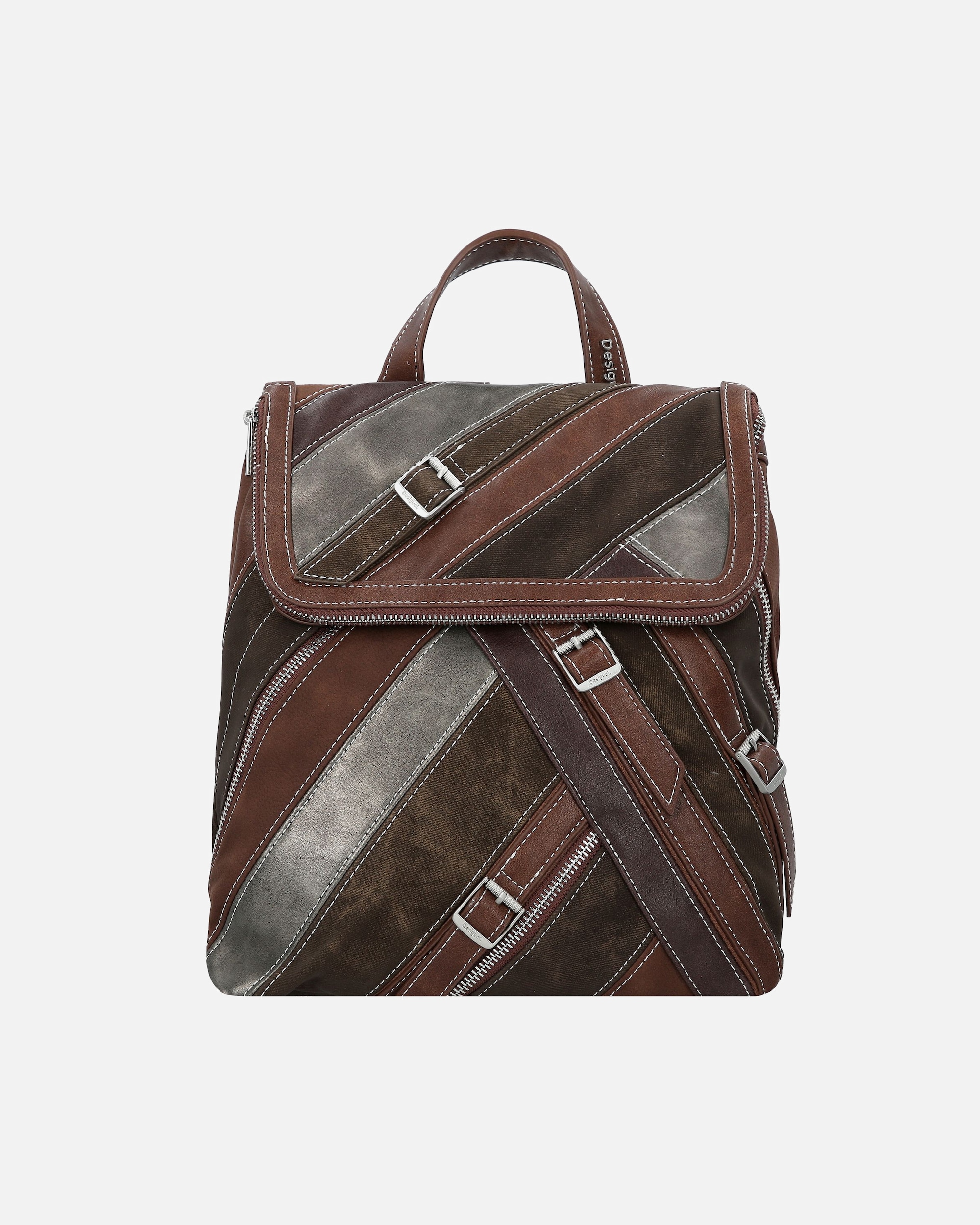 Rucksack für Weiblich Desigual Fibonacci City-Rucksack braun