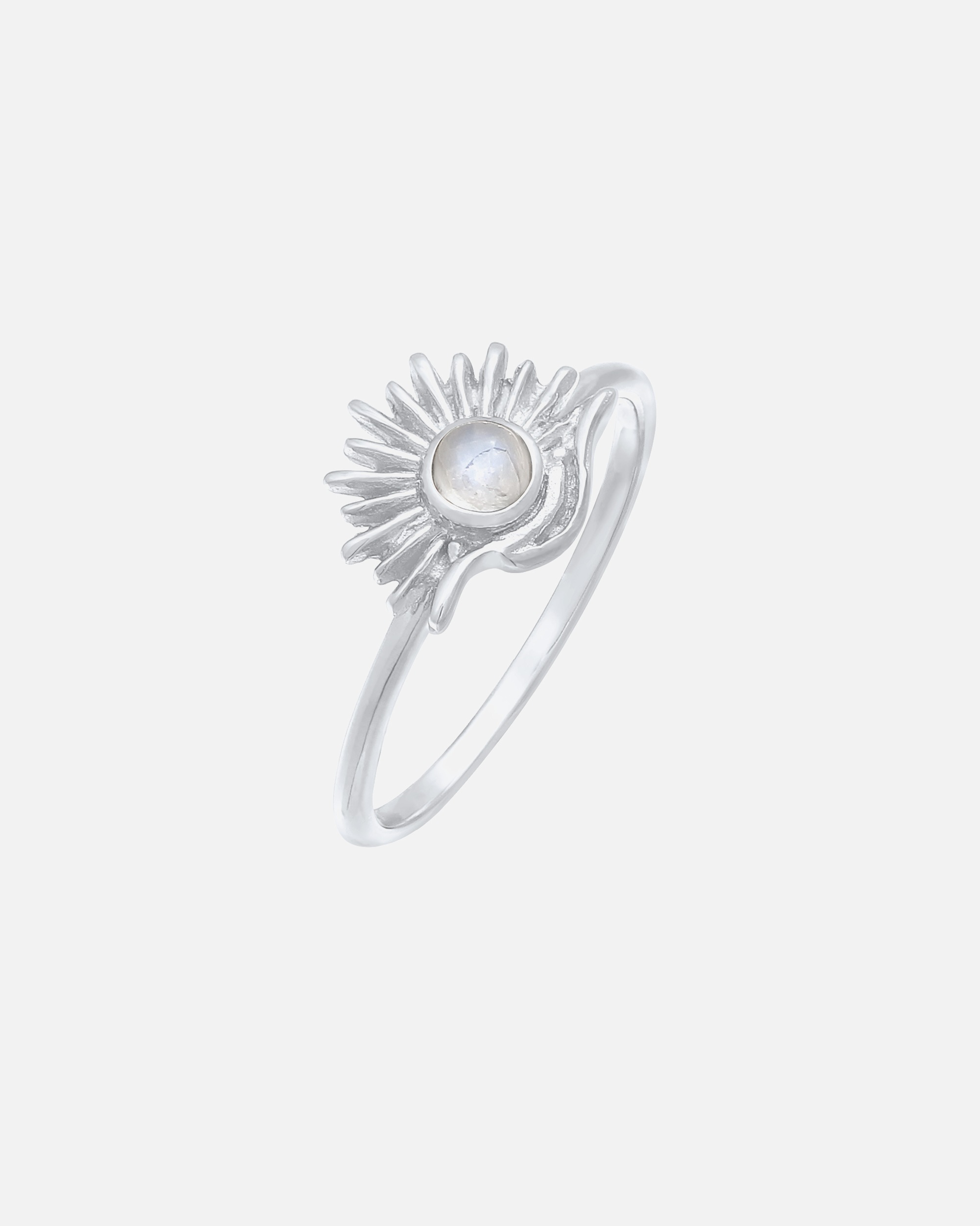 Ring für Weiblich Elli Elli Ring Mondstein Sonne Astro Boho Style 925 Silber 54