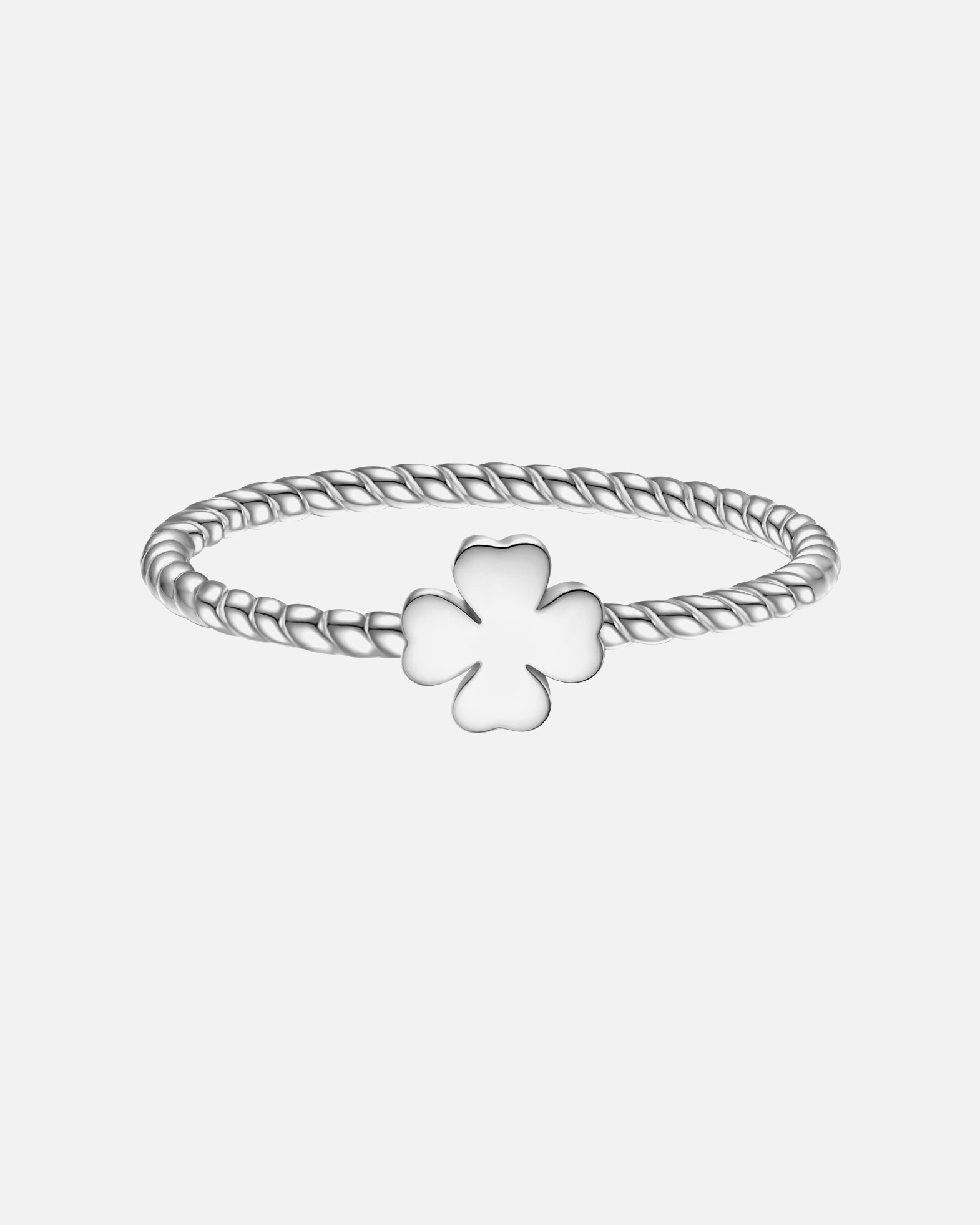 Ring für Weiblich Glanzstücke München Ring Kleeblatt aus Sterling Silber in Silber 48