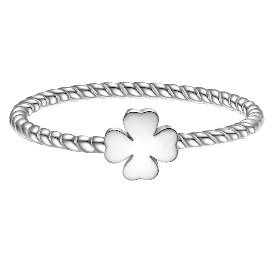Glanzstücke München Ring Kleeblatt aus Sterling Silber in 54 Damen