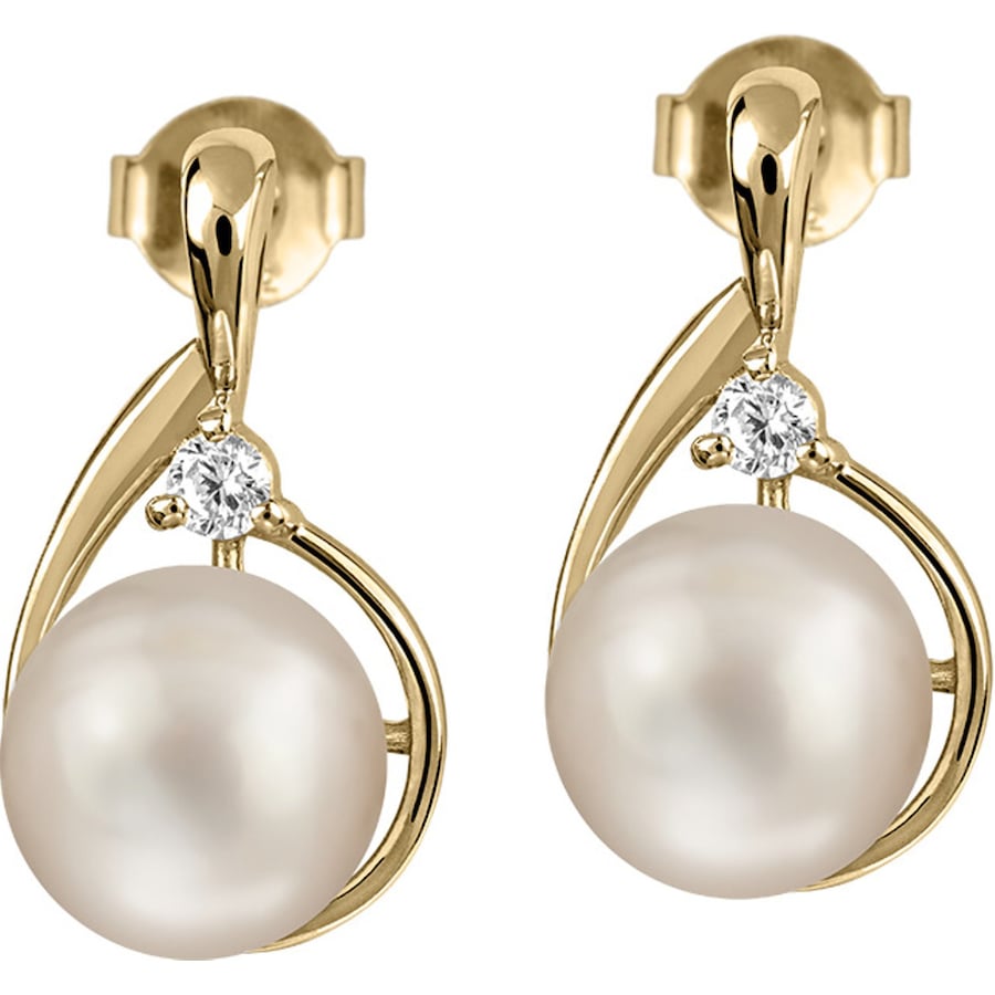 Jacques Lemans Ohrstecker 925er Silber gelbgold Damen