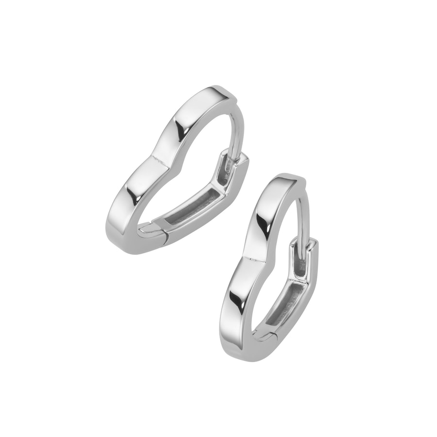 Smart Jewel Creolen in Herzform, Silber 925 ca. 1,5 cm