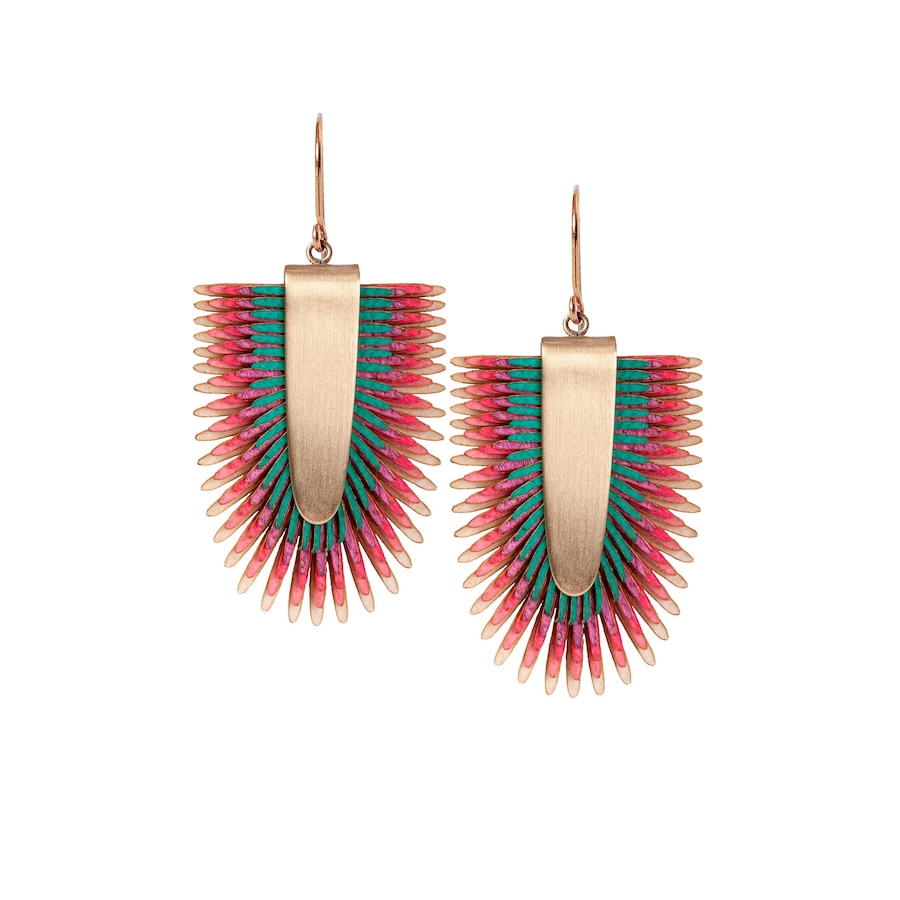 Gretchen Ohrringe Pam Pem Earring L mit buntem Pergament bunt / mehrere Farben