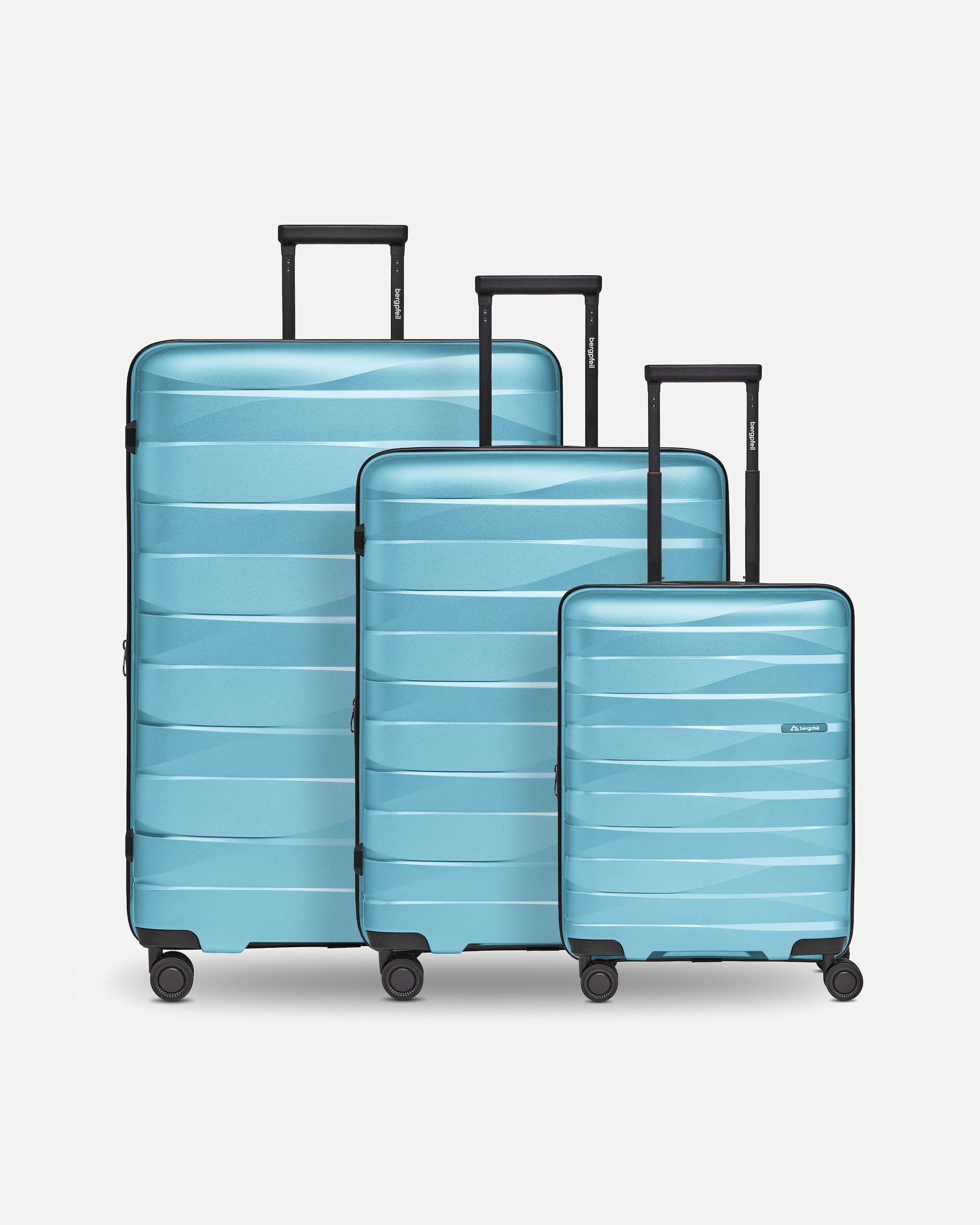 Koffer für Männlich bergpfeil Default Brand Line Travel 4-Rollen Kofferset 3-tlg. mit Dehnfalte glacier blue metallic