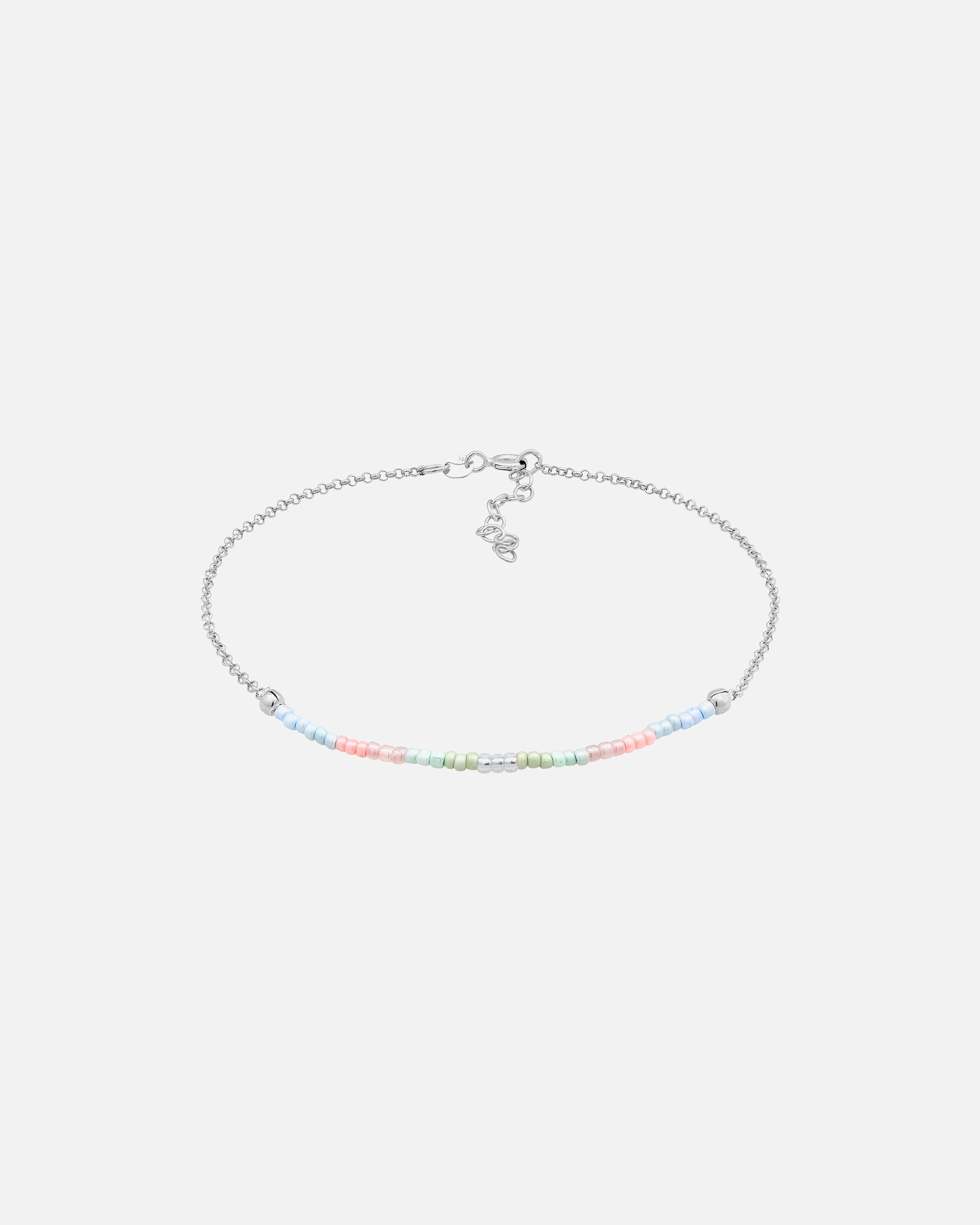 Fußschmuck für Weiblich Elli Beads Kugeln Pastell 925 Silber silberfarben