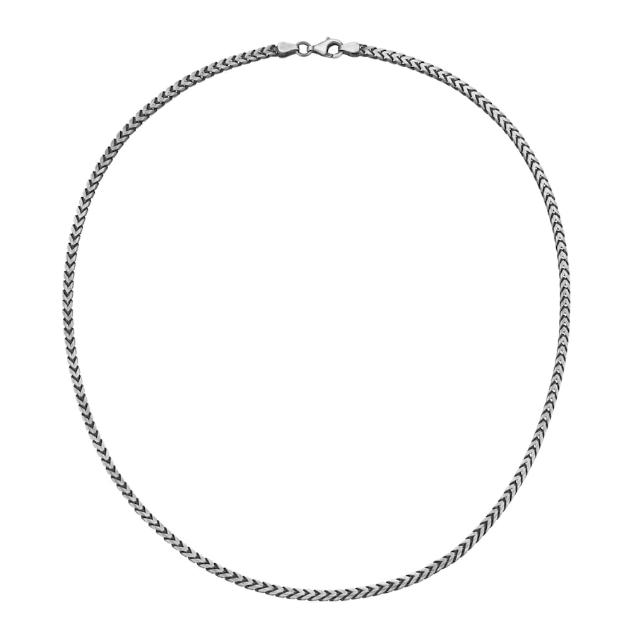 Smart Jewel Kette Fantasiekette 4-kant antik, massiv, Silber 925 55 cm