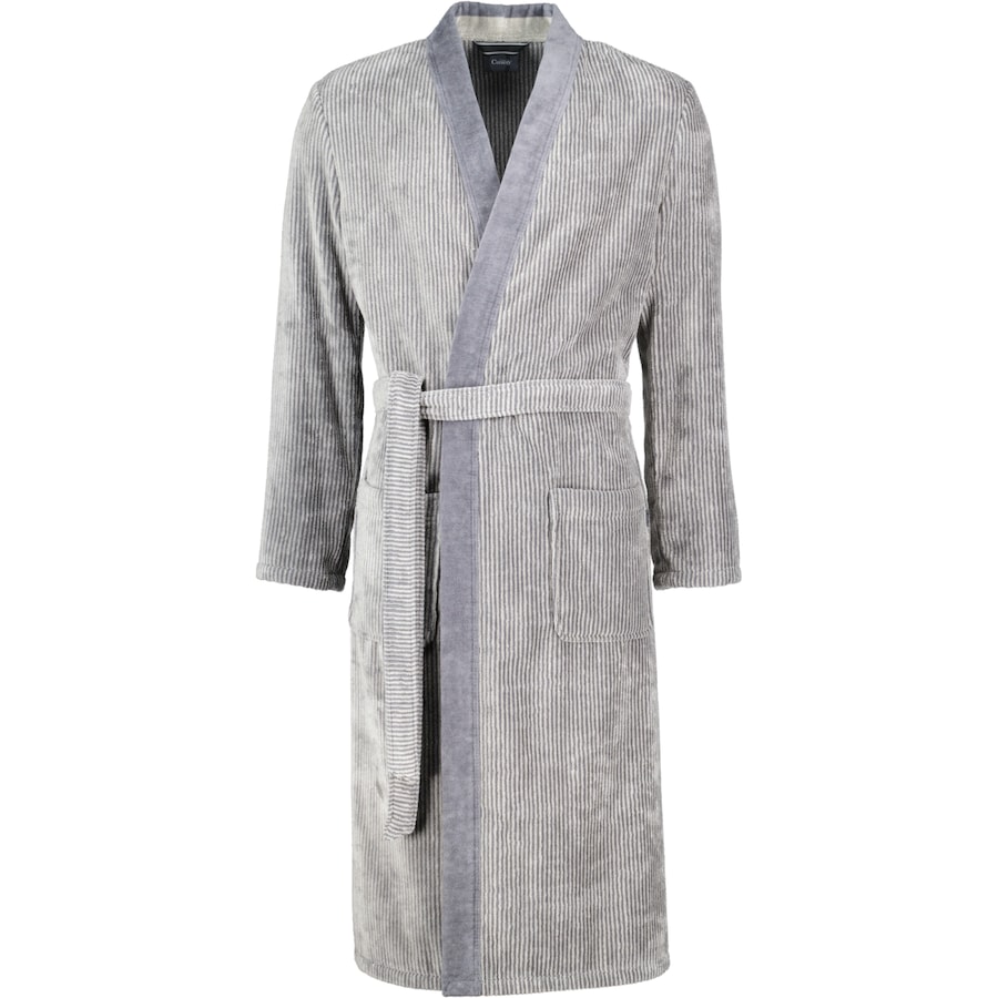 Cawö Bademäntel Herren Kimono Luxury Home 5840 stein - 37 S Weiss