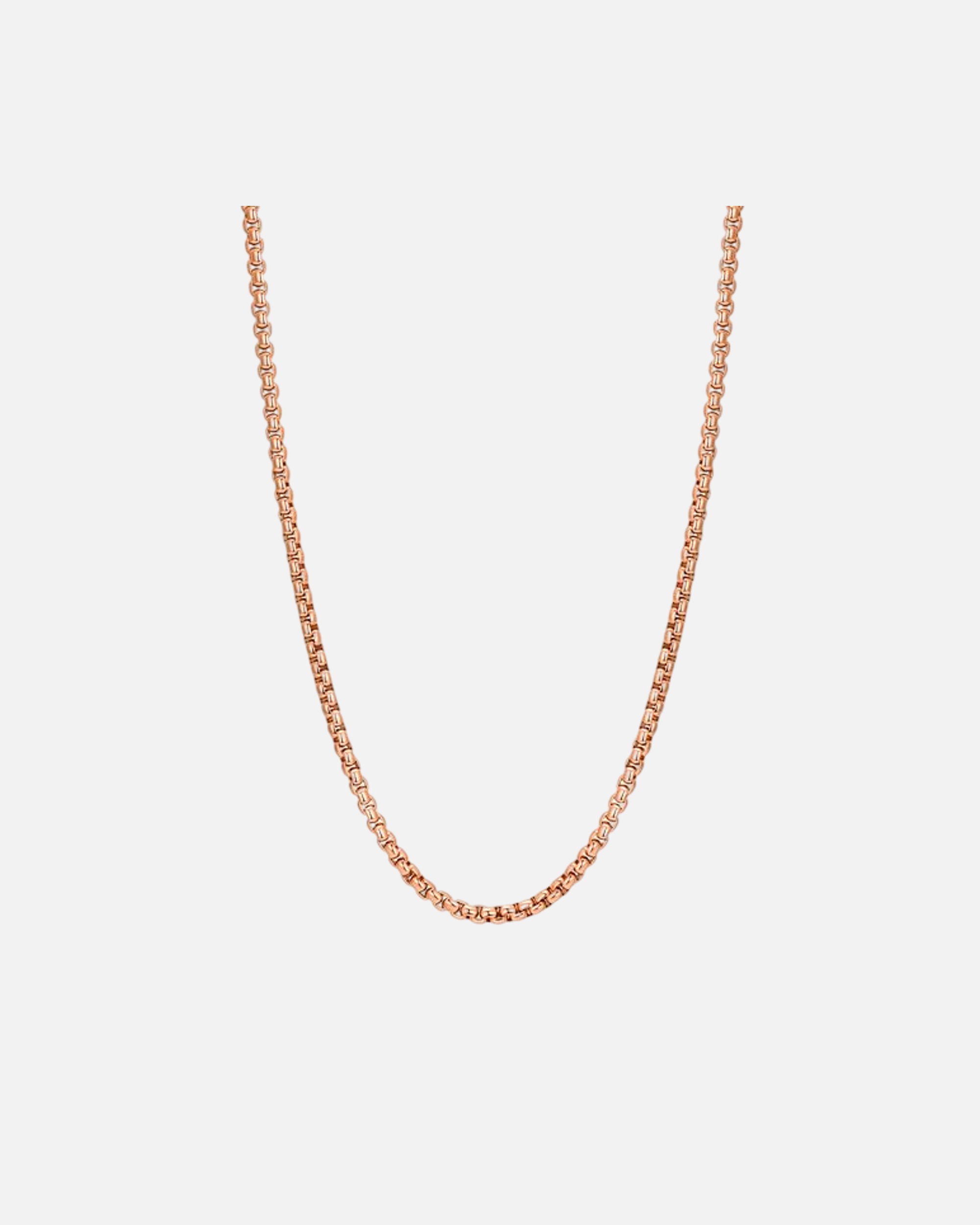 Halskette für Männlich Hey Happiness Default Brand Line Eckige Gliederkette aus Edelstahl Rosegold