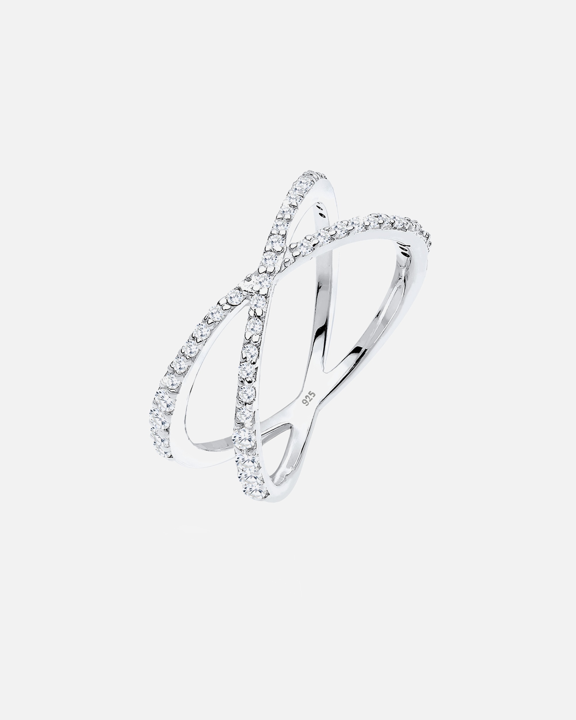 Ring für Weiblich Elli Kreuz Symbol Zirkonia 925 Sterling Silber 54