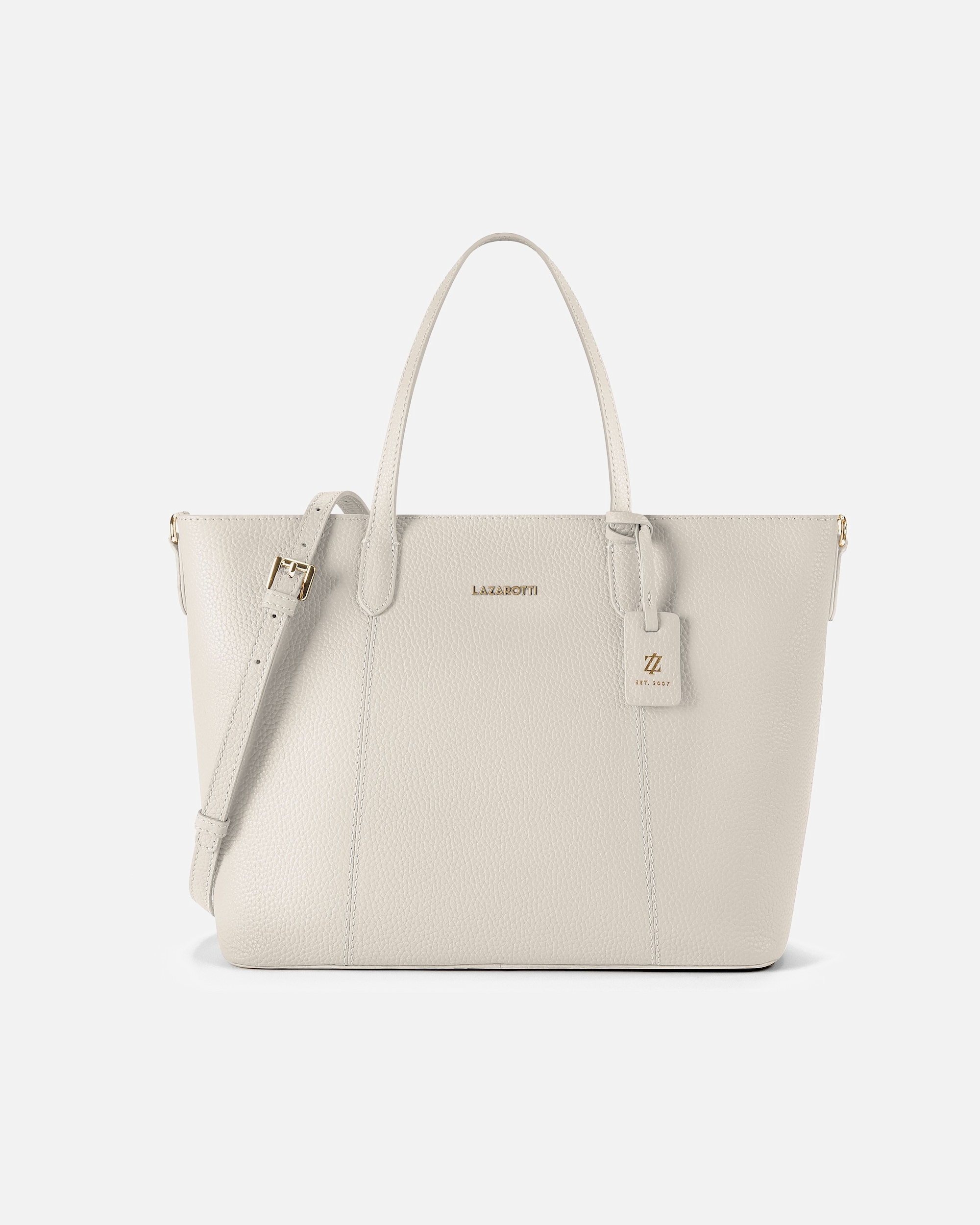 Tasche für Weiblich Lazarotti Bologna Leather Shopper cream