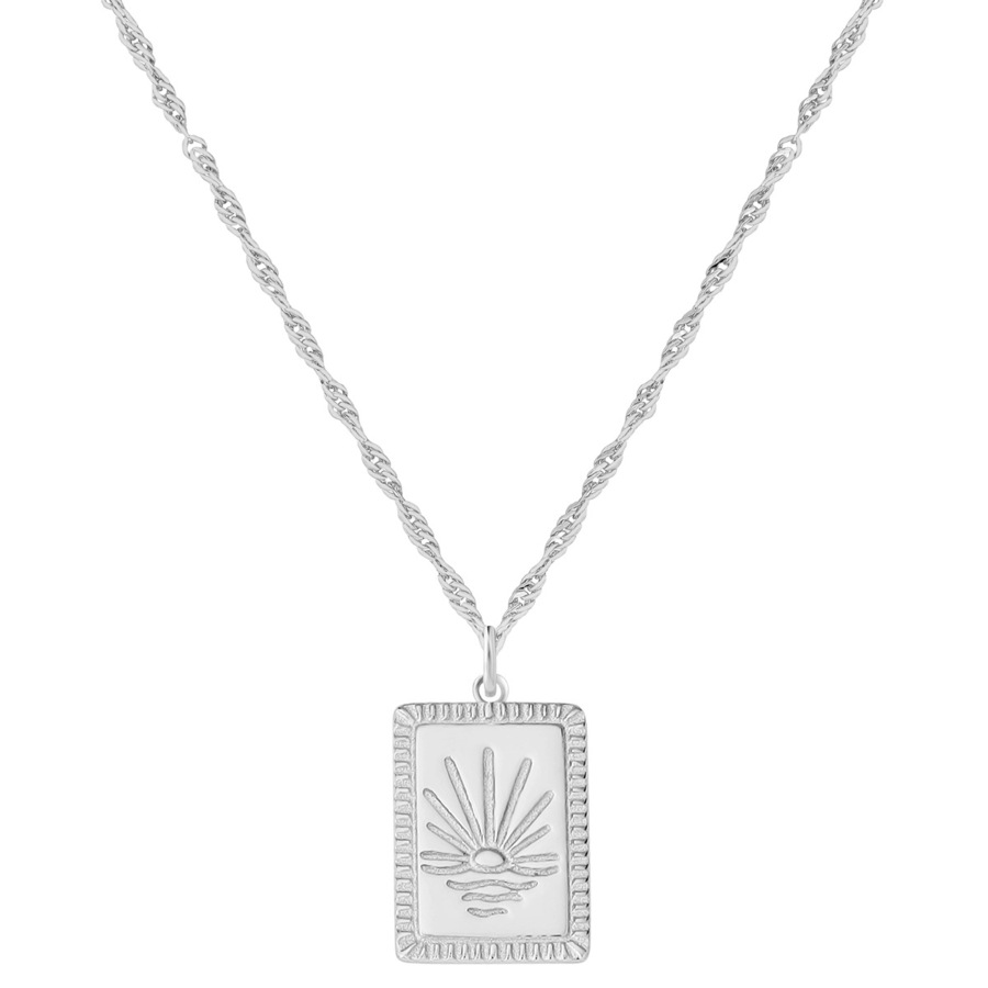 Glanzstücke München Halskette Sonnenuntergang aus Sterling Silber in silber 40,0 cm Basiskette + 5,0 Verlängerung Damen