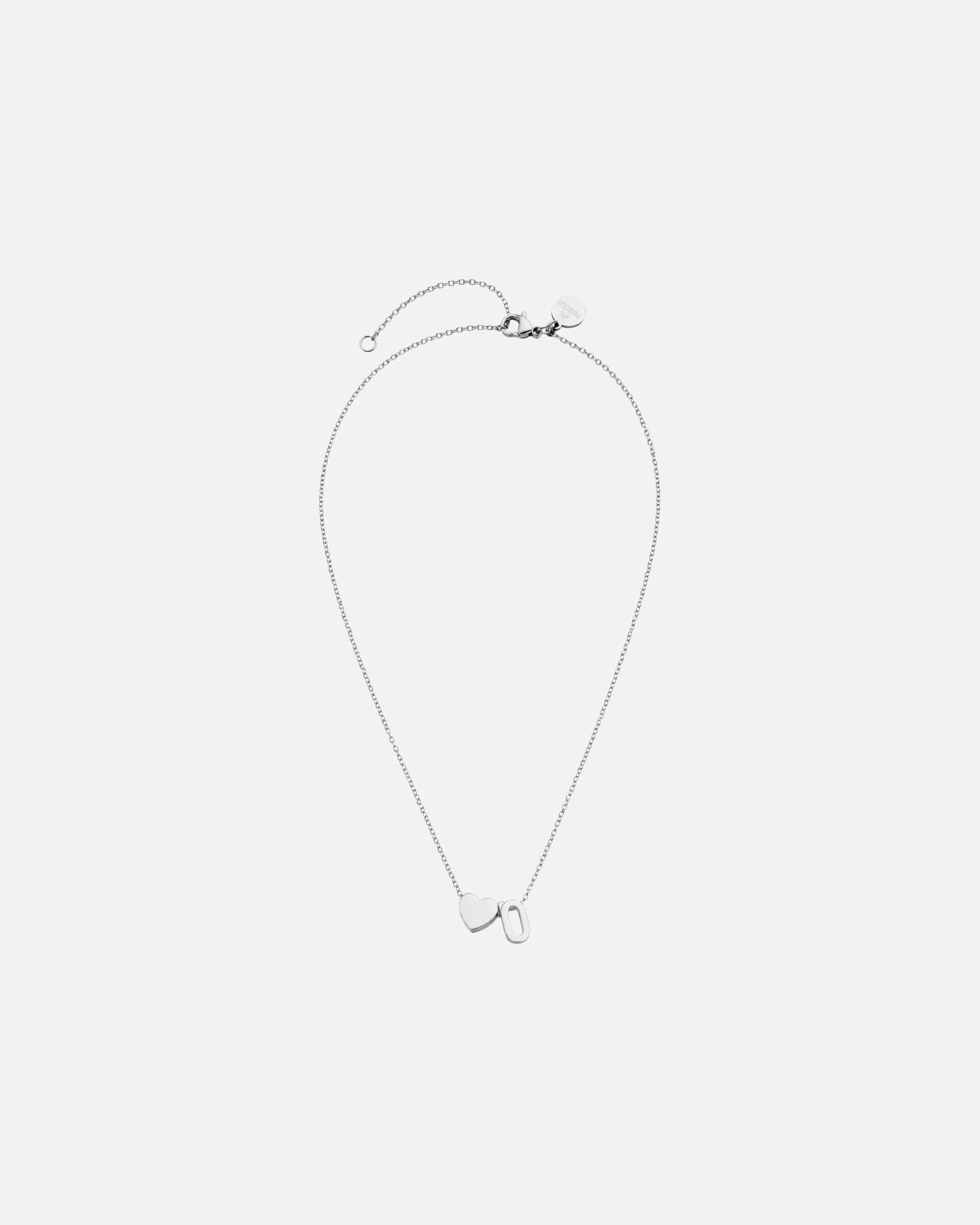 Halskette für Unisex Purelei Letter Heart O Kette 100% Edelstahl Silber