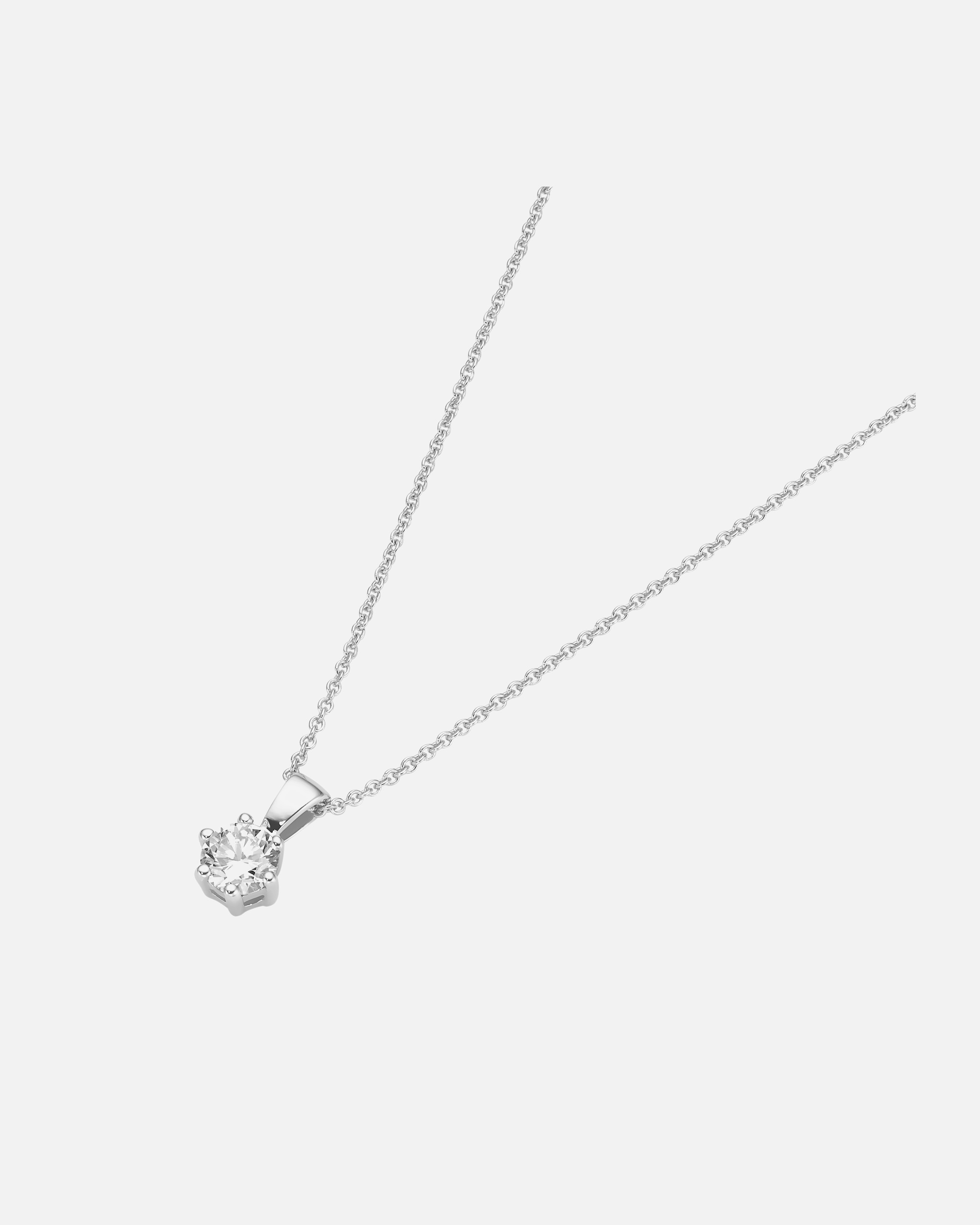 Halskette für Weiblich Luigi Merano Kette mit Brillant in Krappenfassung, Gold 585 45 cm