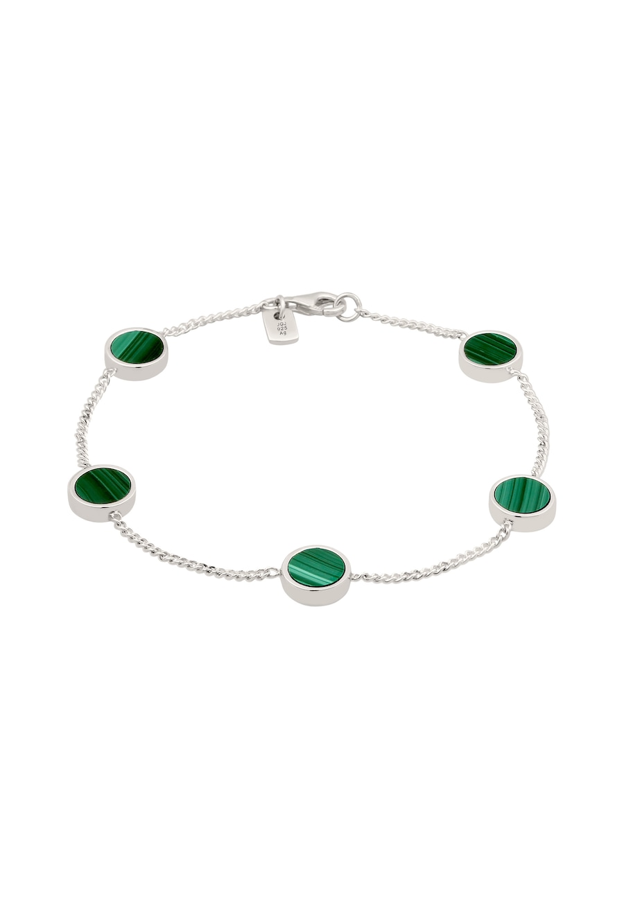 KUZZOI Malachit Plättchen Grün 925 Sterling Silber 19 Herren