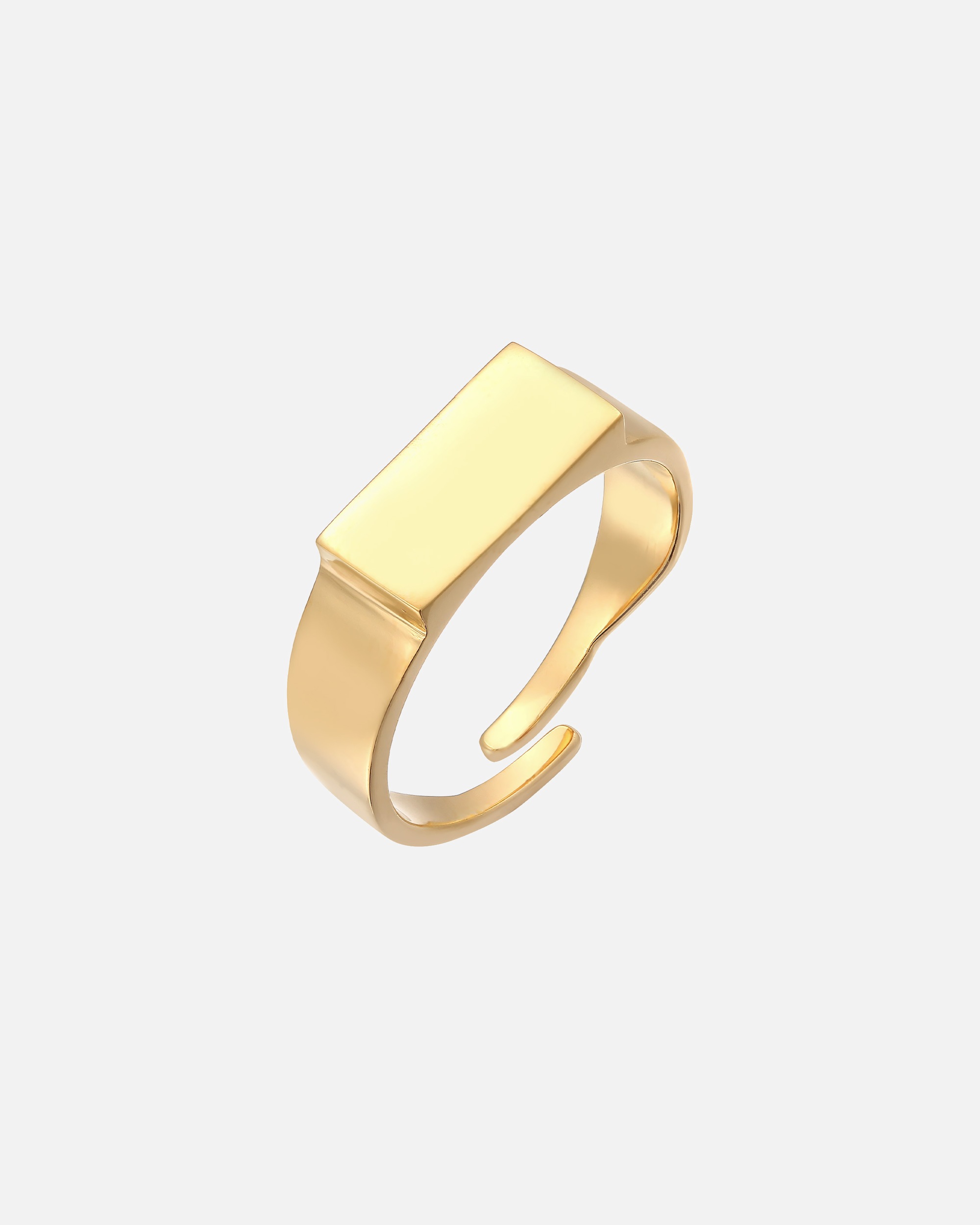 Ring für Weiblich Elli Elli Ring Siegelring Verstellbar offen 925 Silber goldfarben